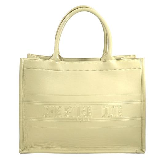 Dior Book Tote Beige Leather Tote Bag