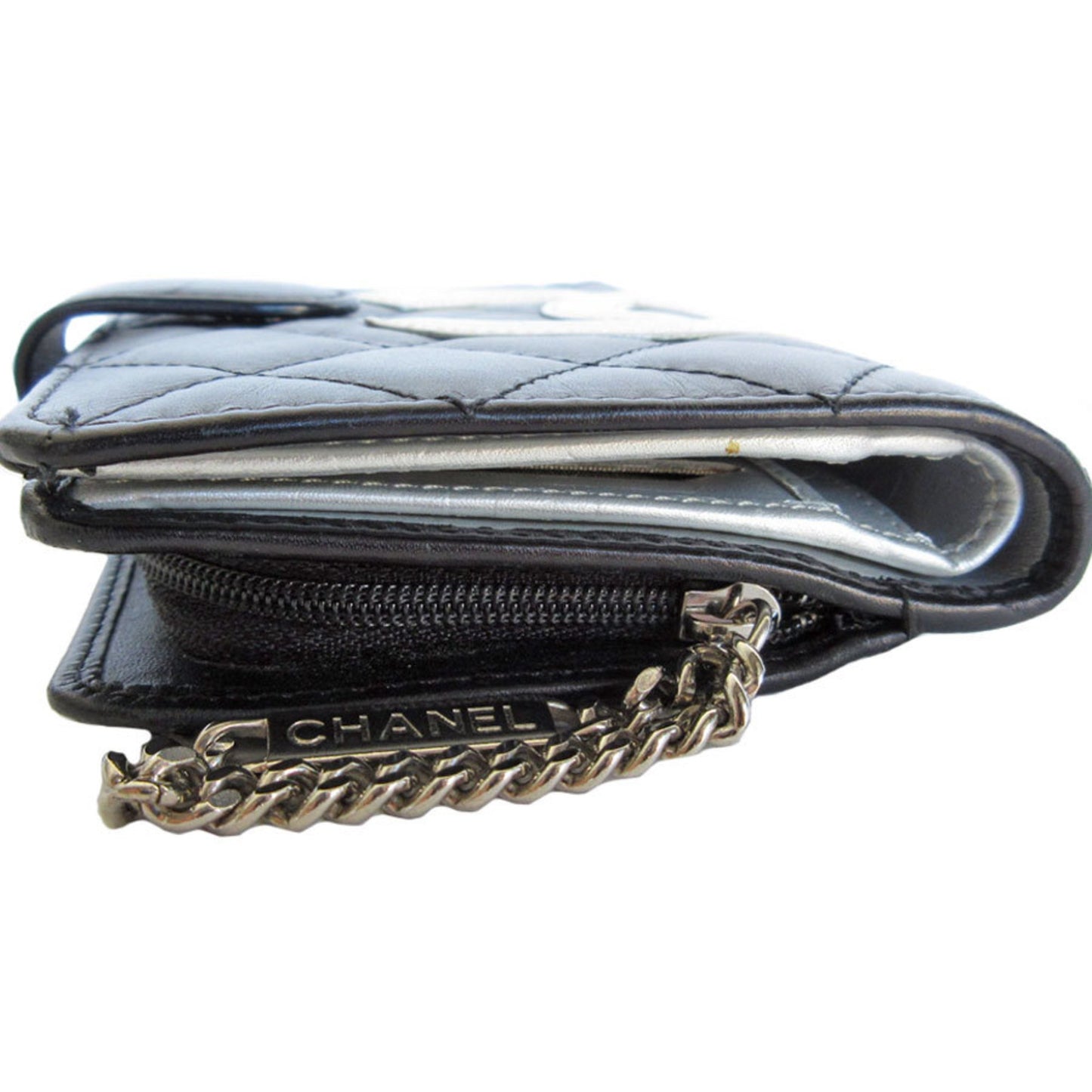 Chanel Cambon Black Leather Wallet Accessories