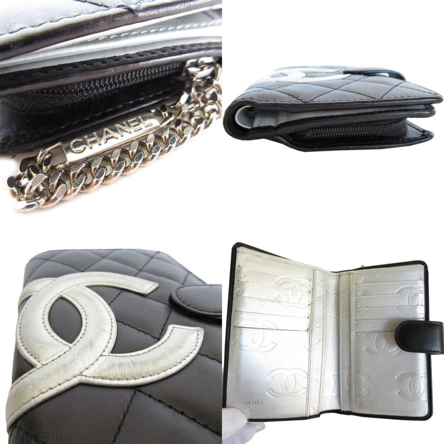 Chanel Cambon Black Leather Wallet Accessories