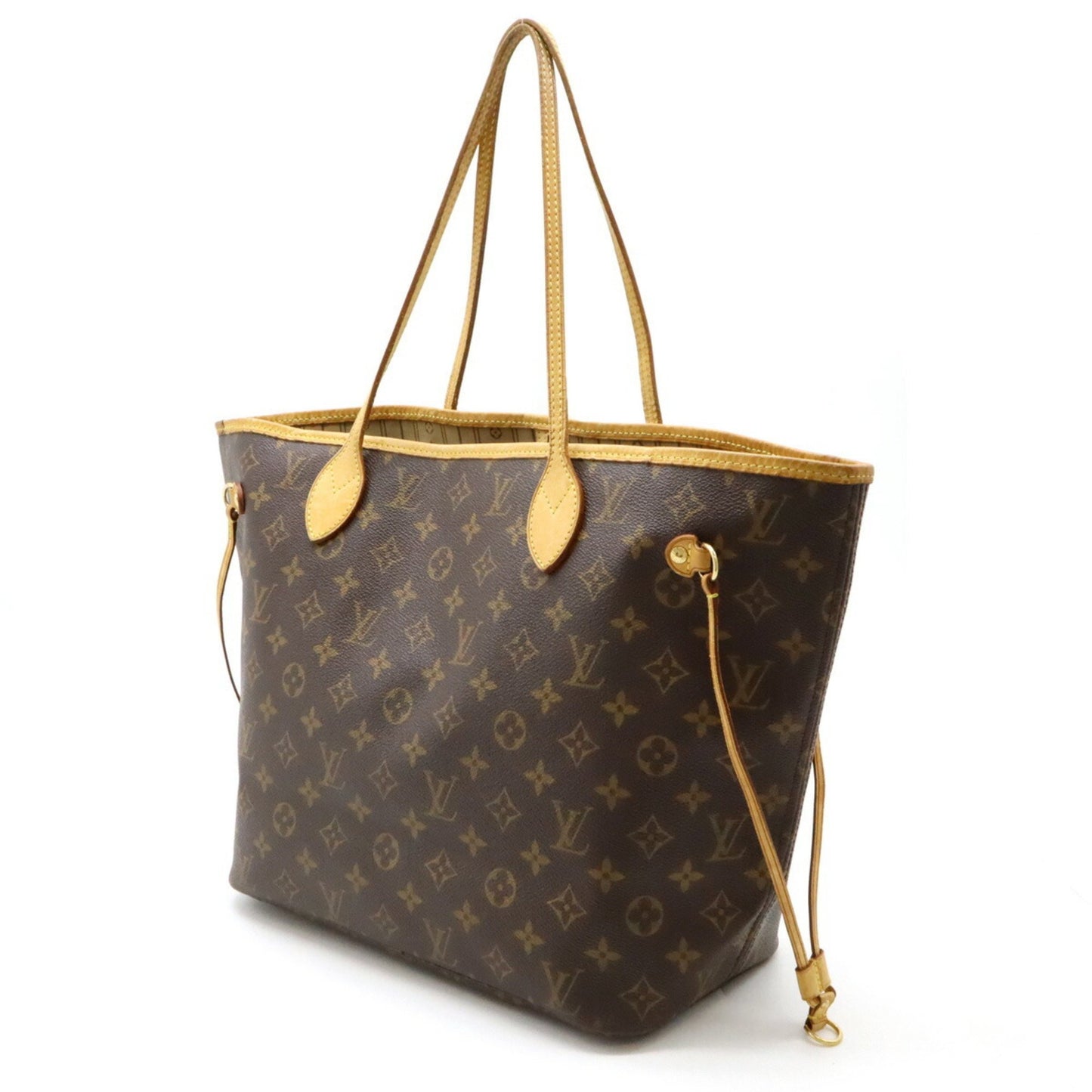 Louis Vuitton Neverfull MM Brown Canvas Tote Bag