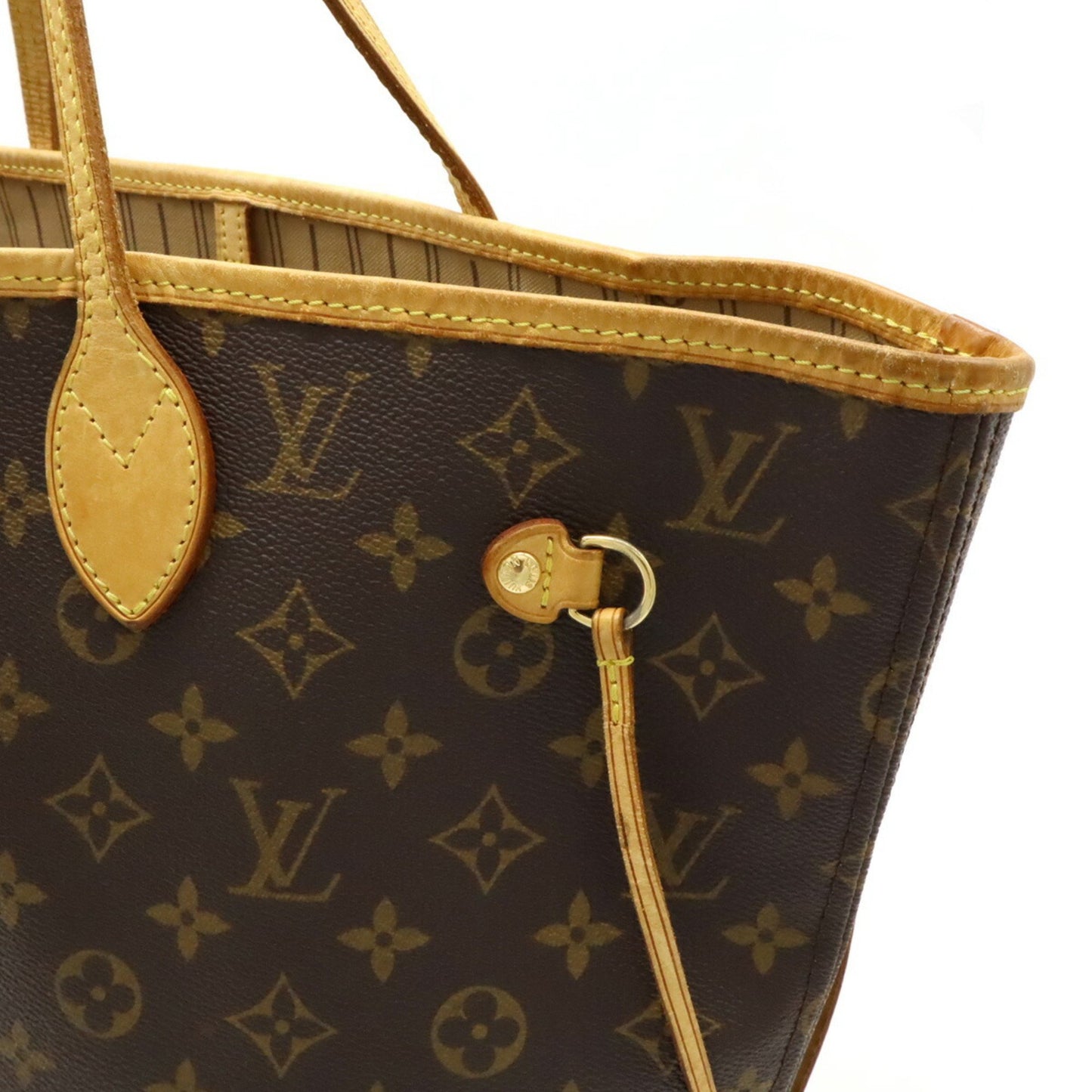 Louis Vuitton Neverfull MM Brown Canvas Tote Bag