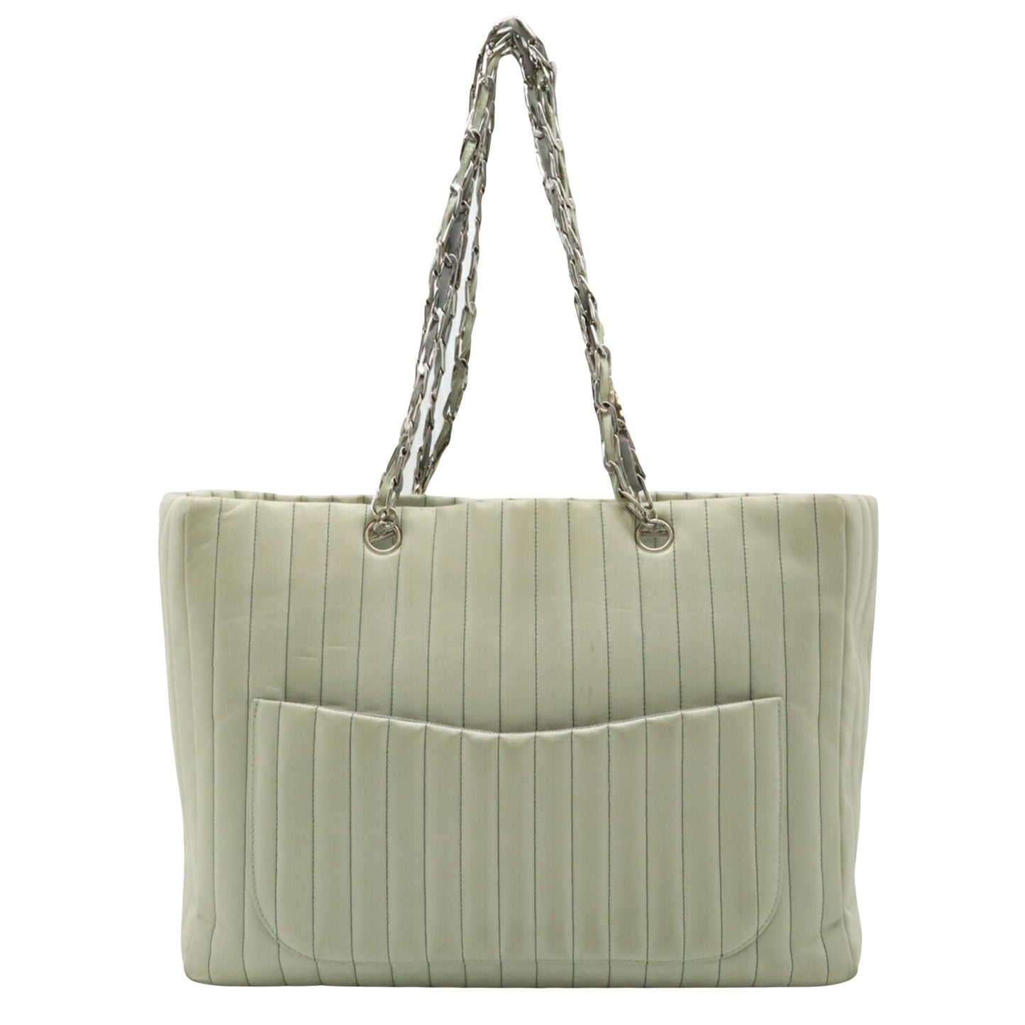 Chanel Mademoiselle Green Leather Tote Bag