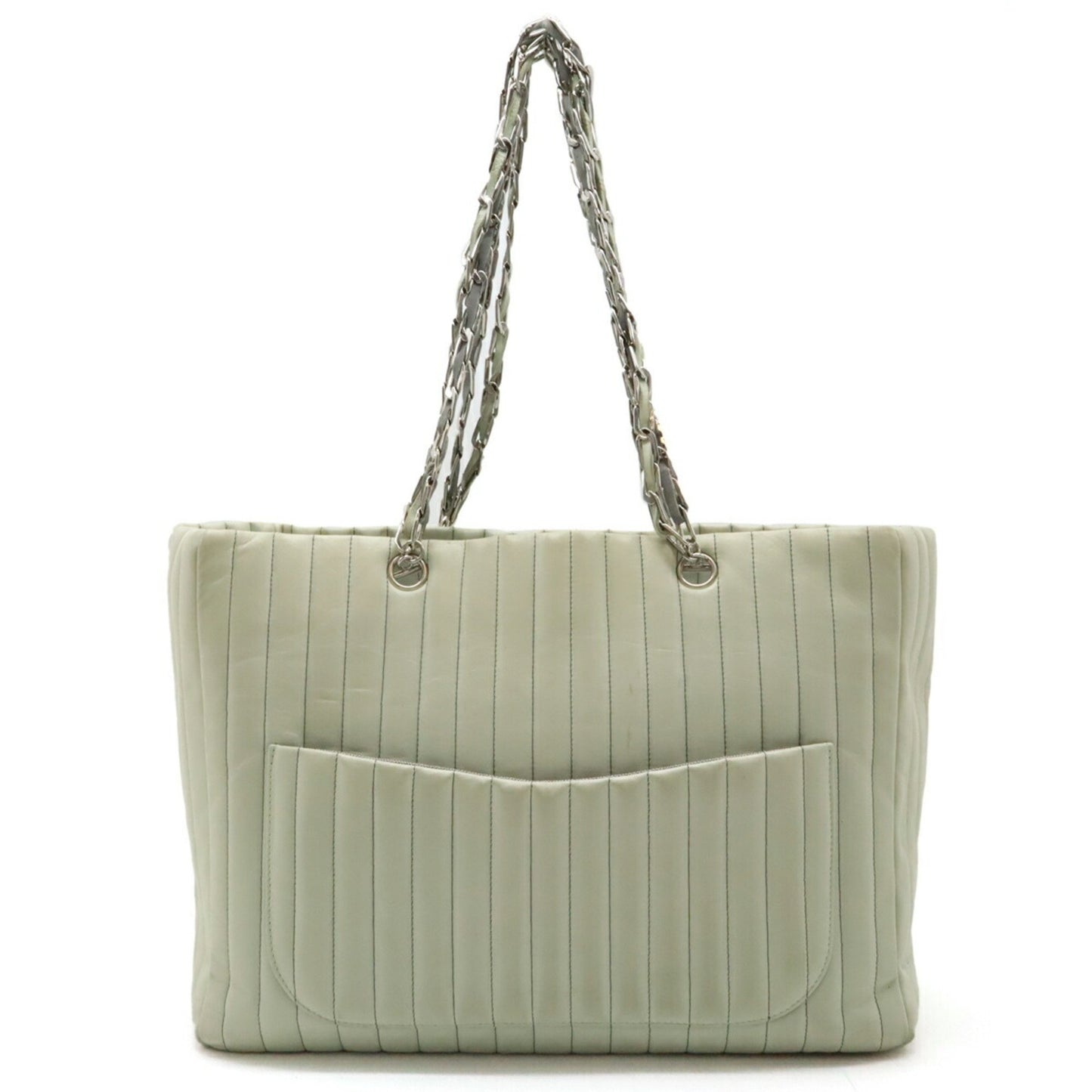 Chanel Mademoiselle Green Leather Tote Bag