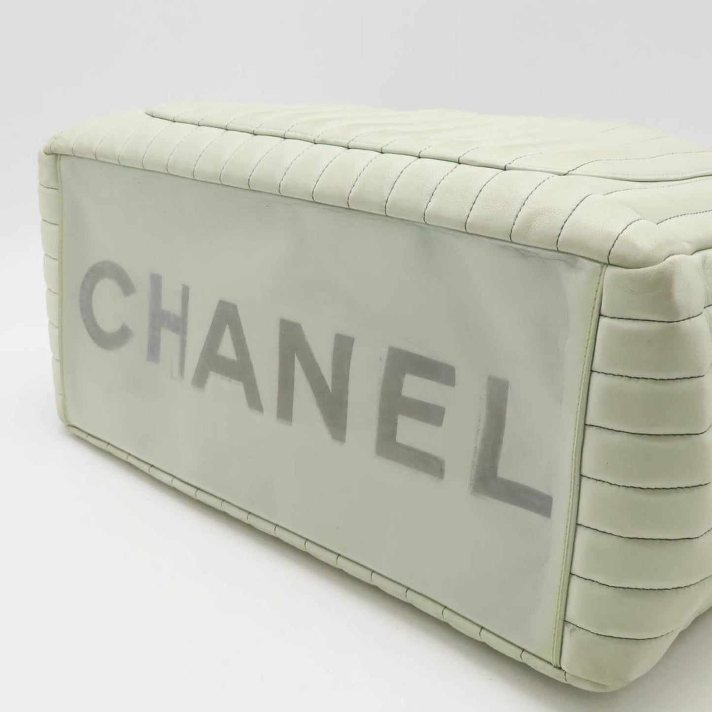 Chanel Mademoiselle Green Leather Tote Bag