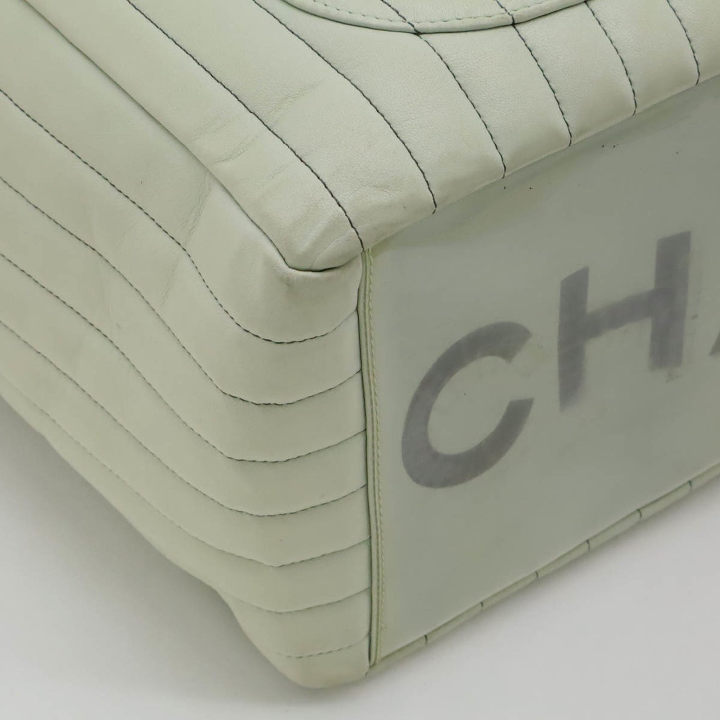 Chanel Mademoiselle Green Leather Tote Bag