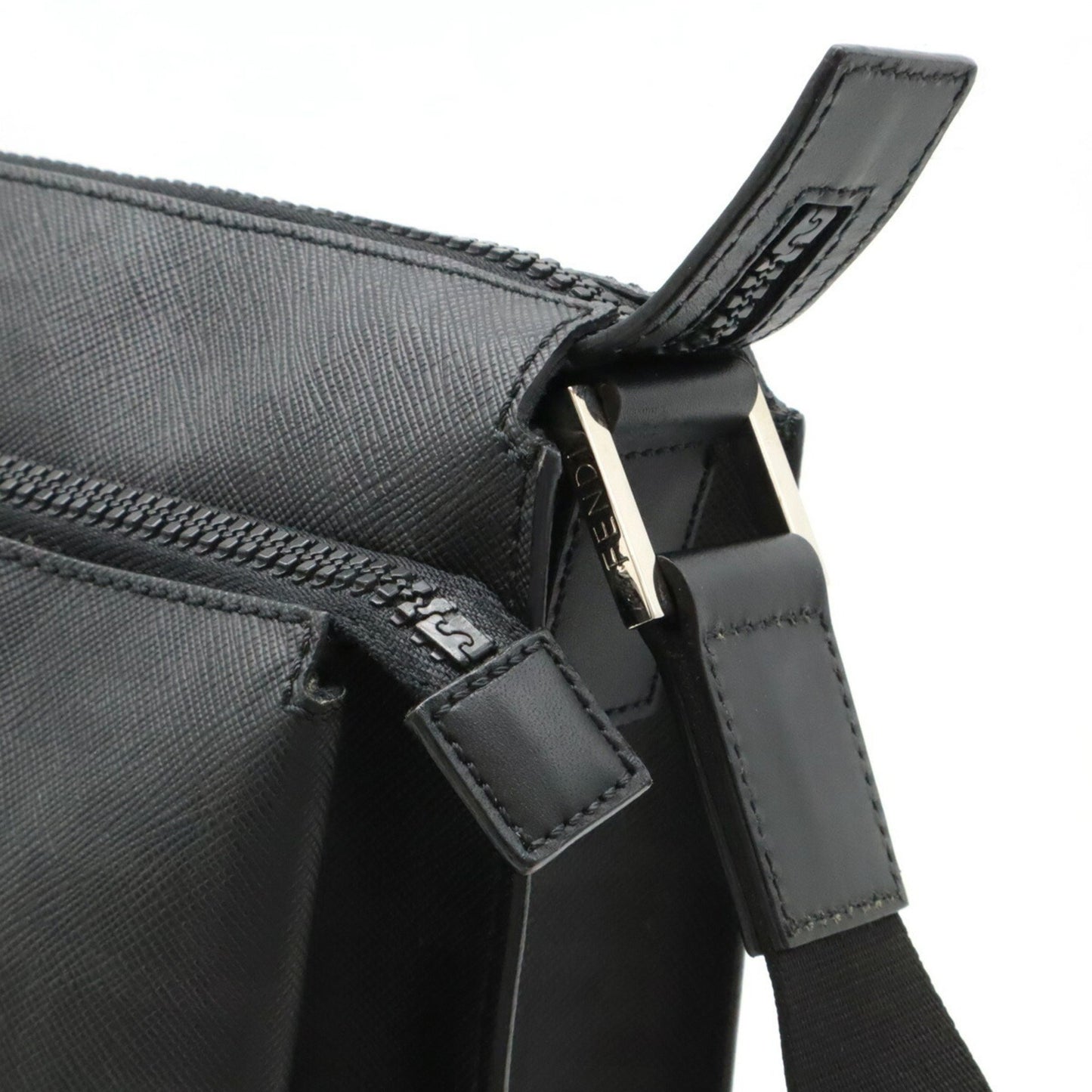 Fendi Zucca Black Canvas Shoulder Bag