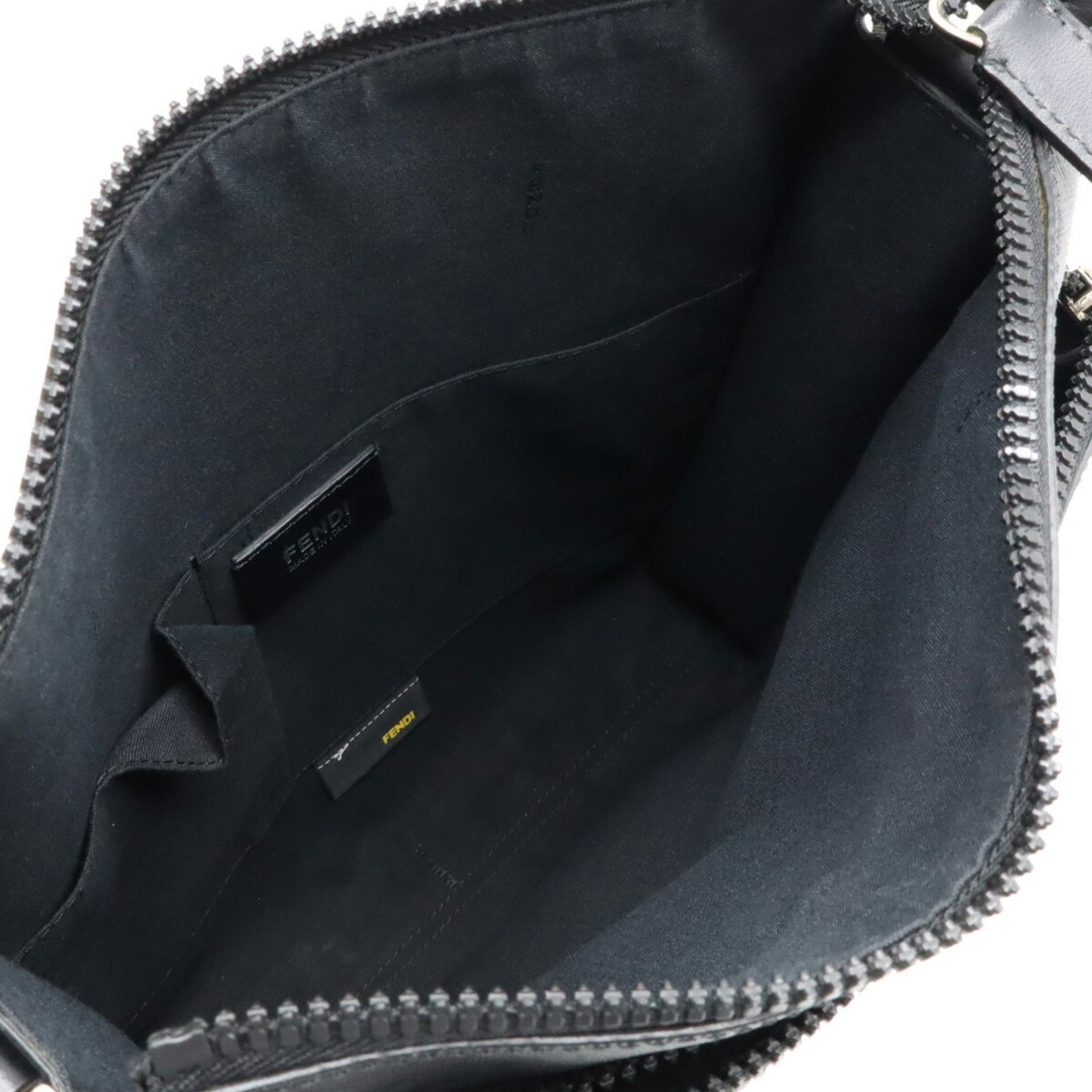 Fendi Zucca Black Canvas Shoulder Bag