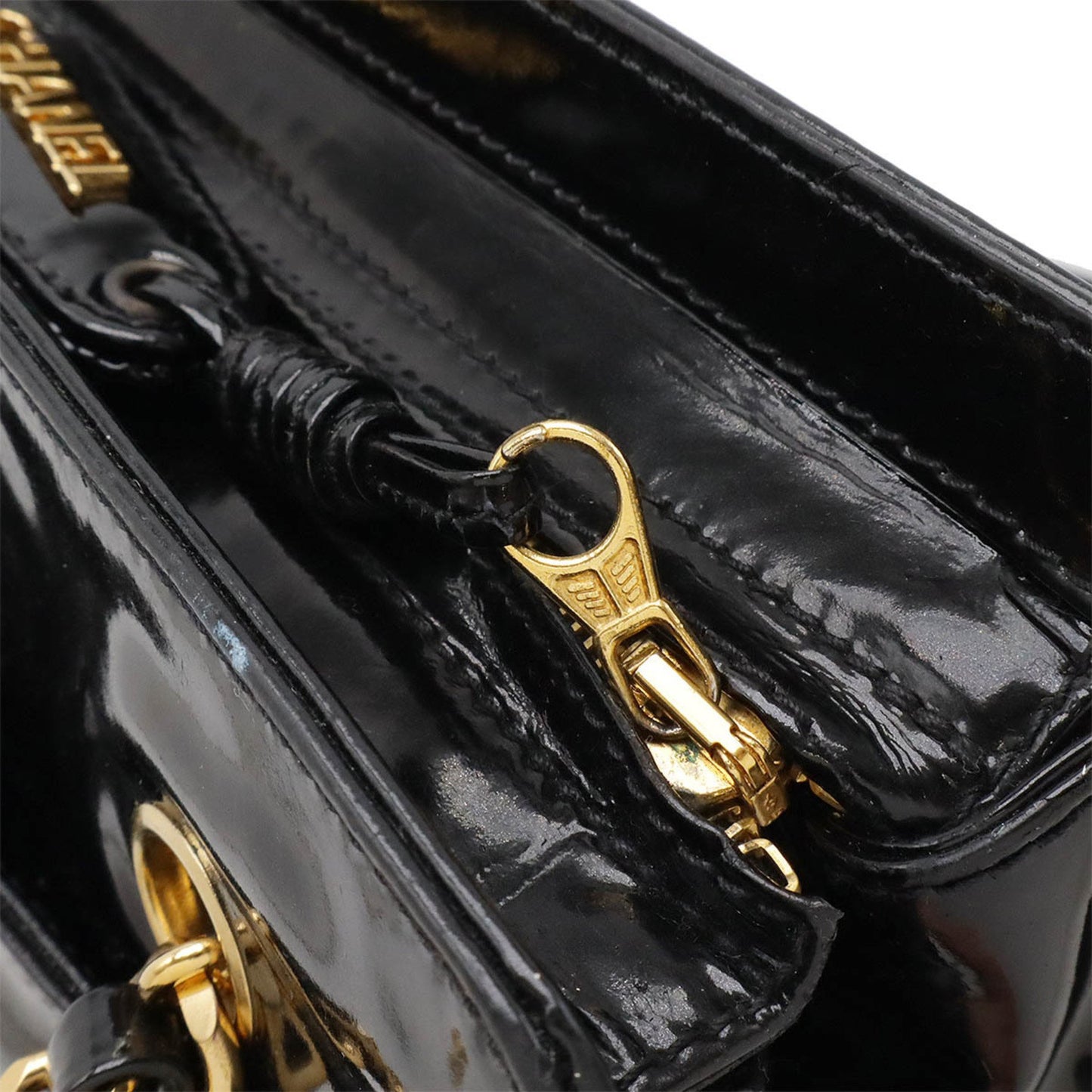 Chanel Logo CC Black Leather Shoulder Bag