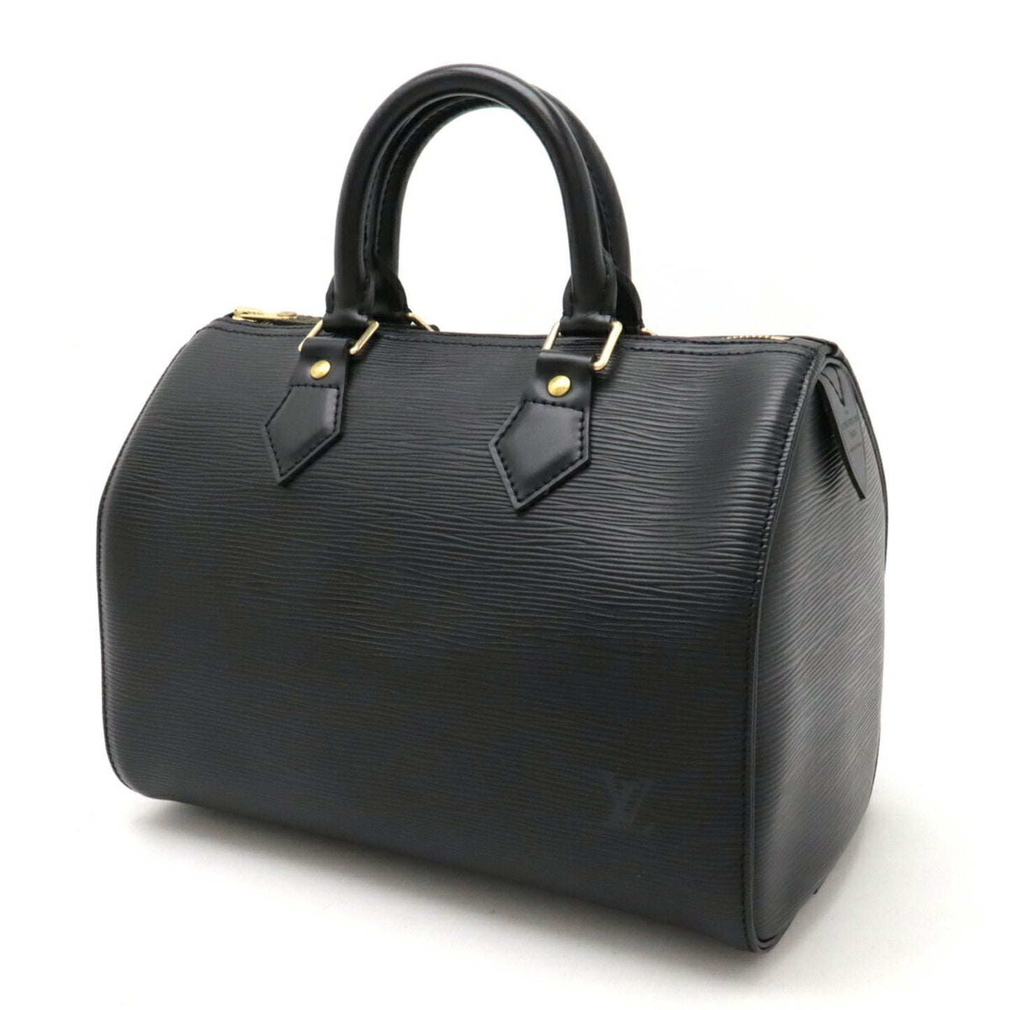 Louis Vuitton Speedy 25 Black Leather Hand Bag