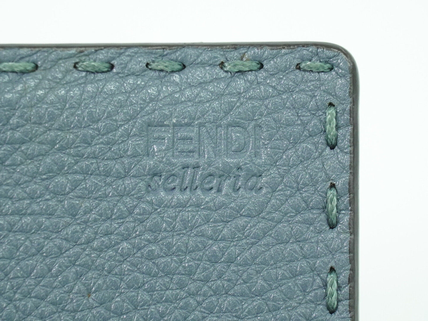 Fendi Selleria Blue Leather Wallet Accessories