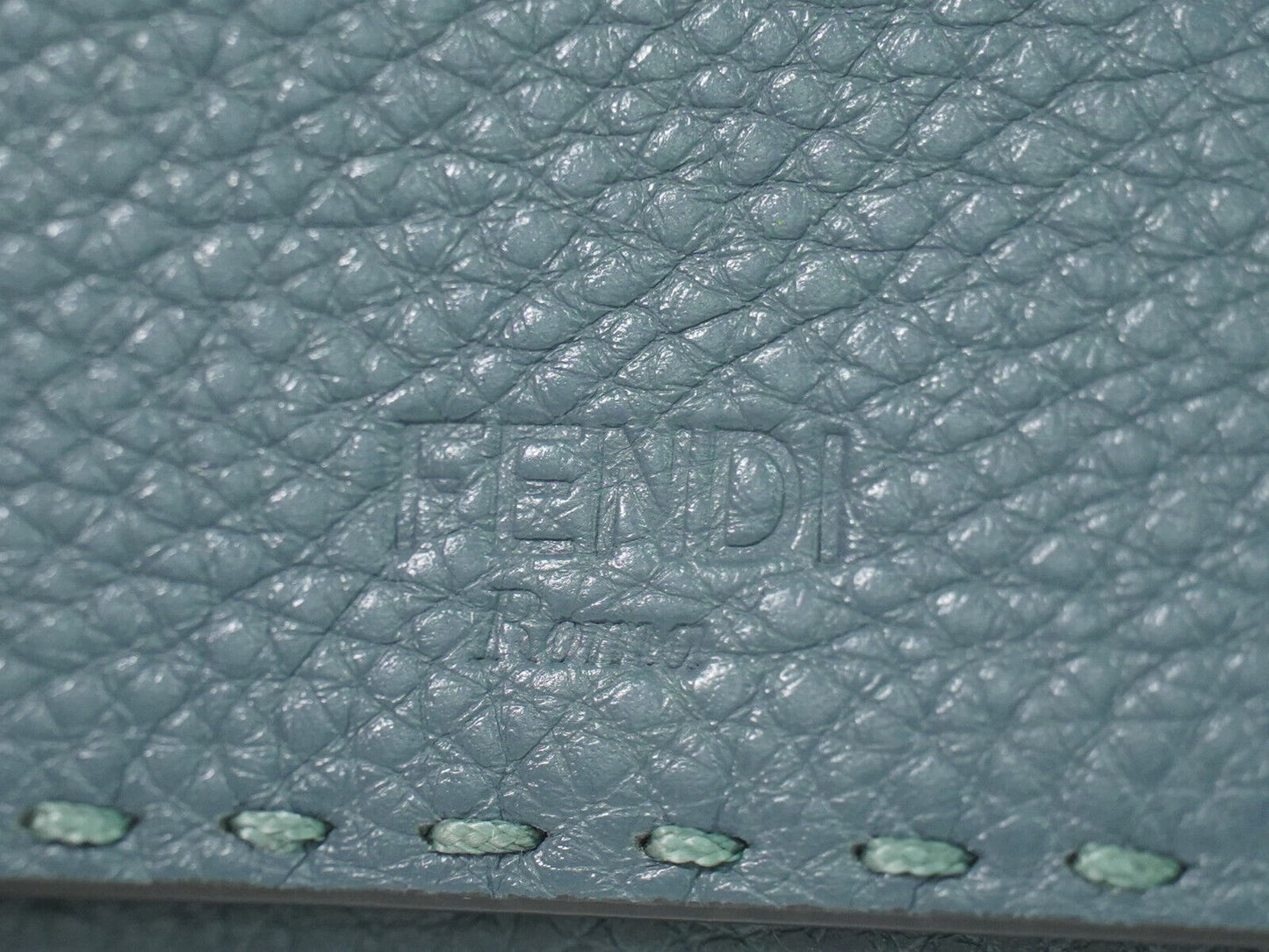 Fendi Selleria Blue Leather Wallet Accessories