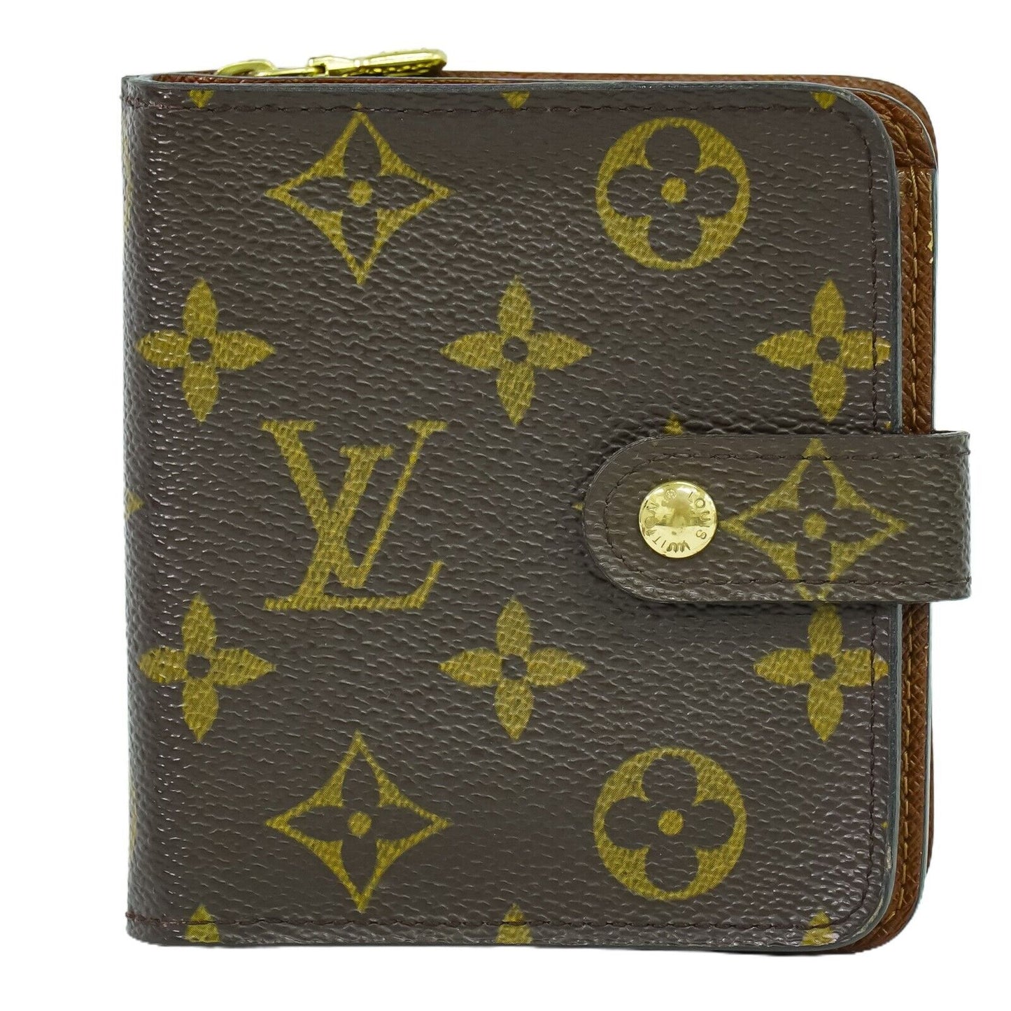 Louis Vuitton Compact zip Brown Calfskin Wallet Accessories