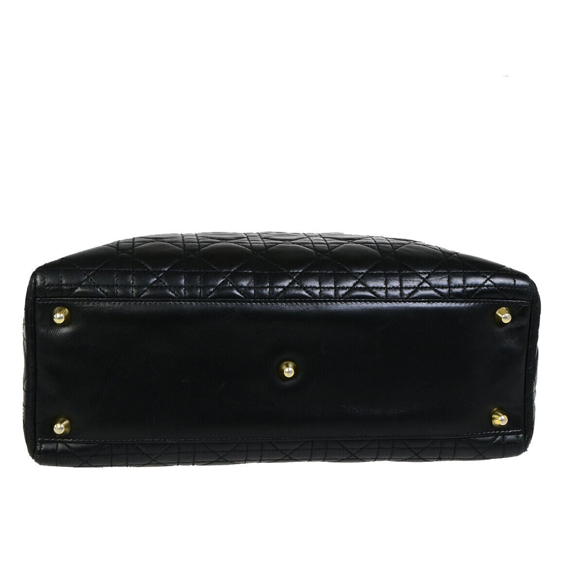 Dior Lady Dior Black Leather Hand Bag