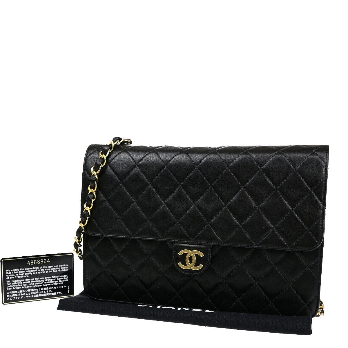 Chanel Flap bag Black Leather Shoulder Bag