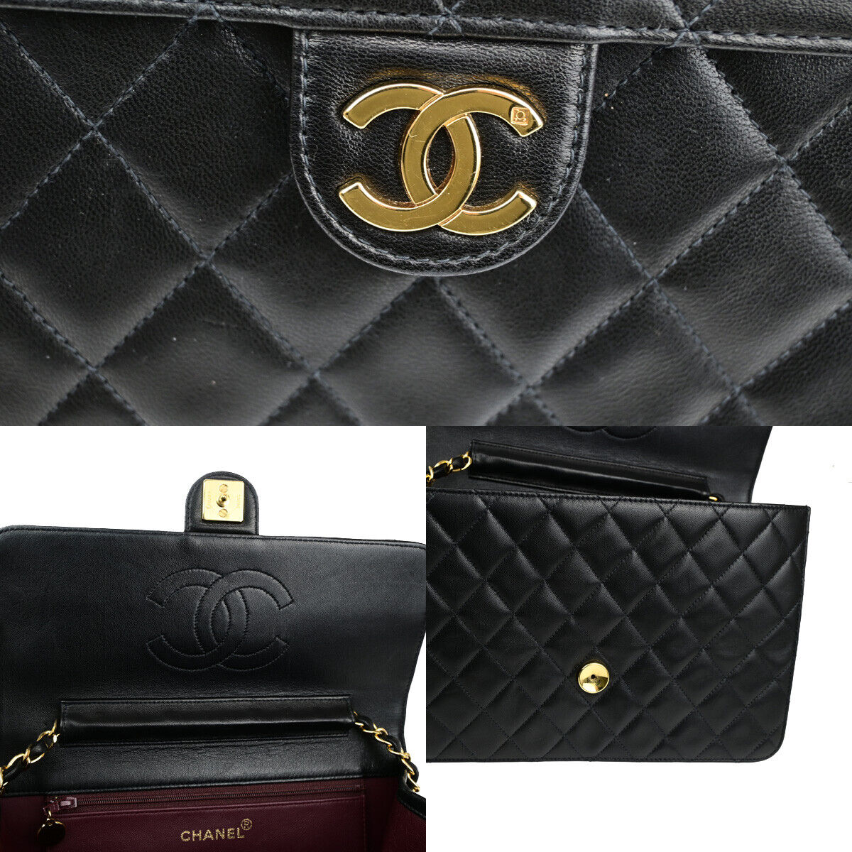 Chanel Flap bag Black Leather Shoulder Bag