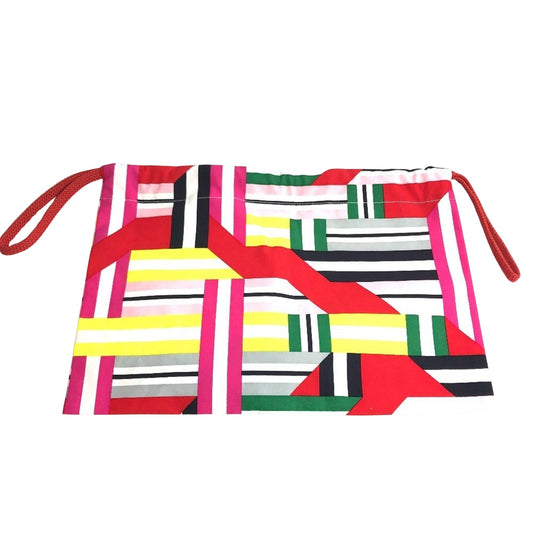 Hermès Petit H Multicolour Silk Clutch Bag