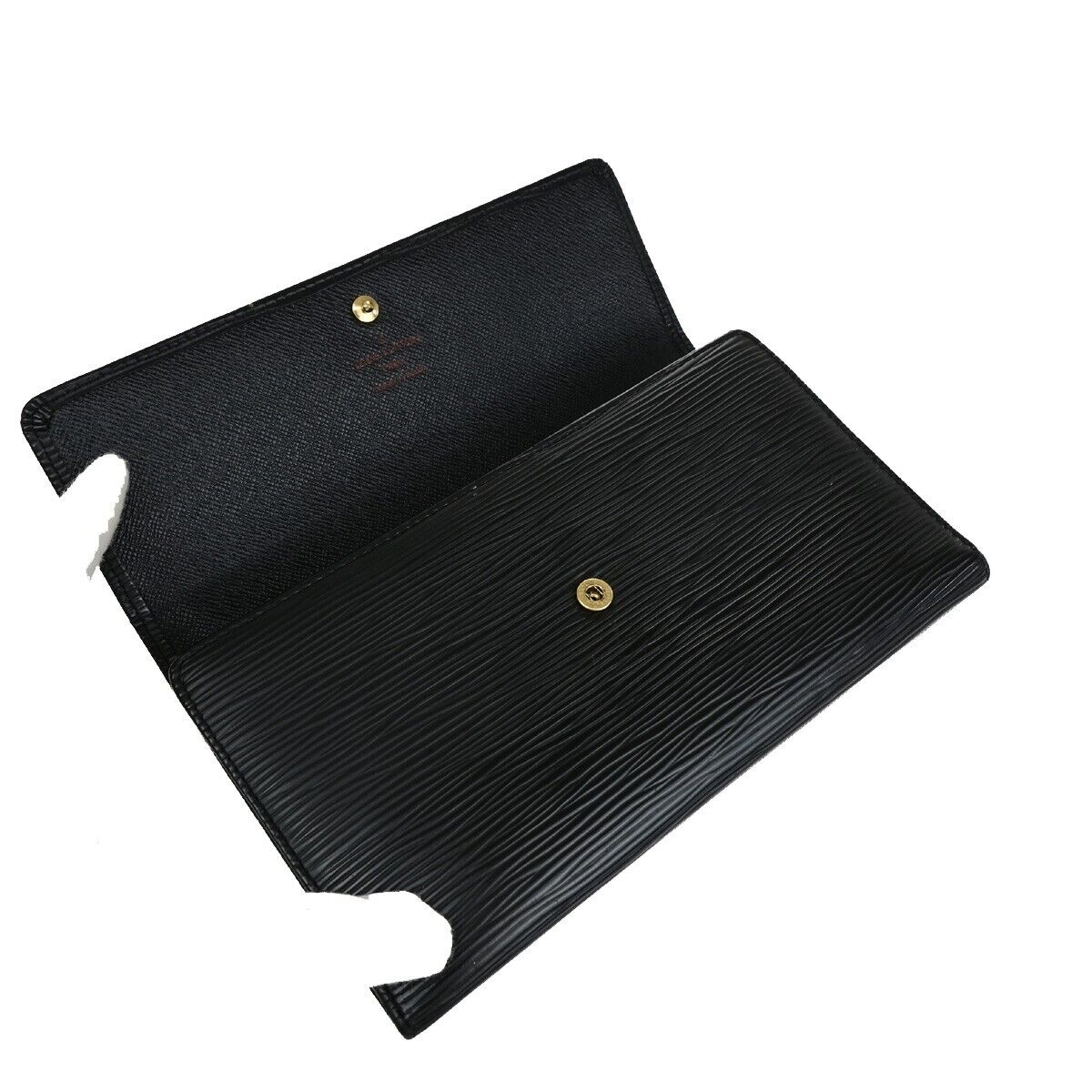 Louis Vuitton International Black Leather Wallet Accessories