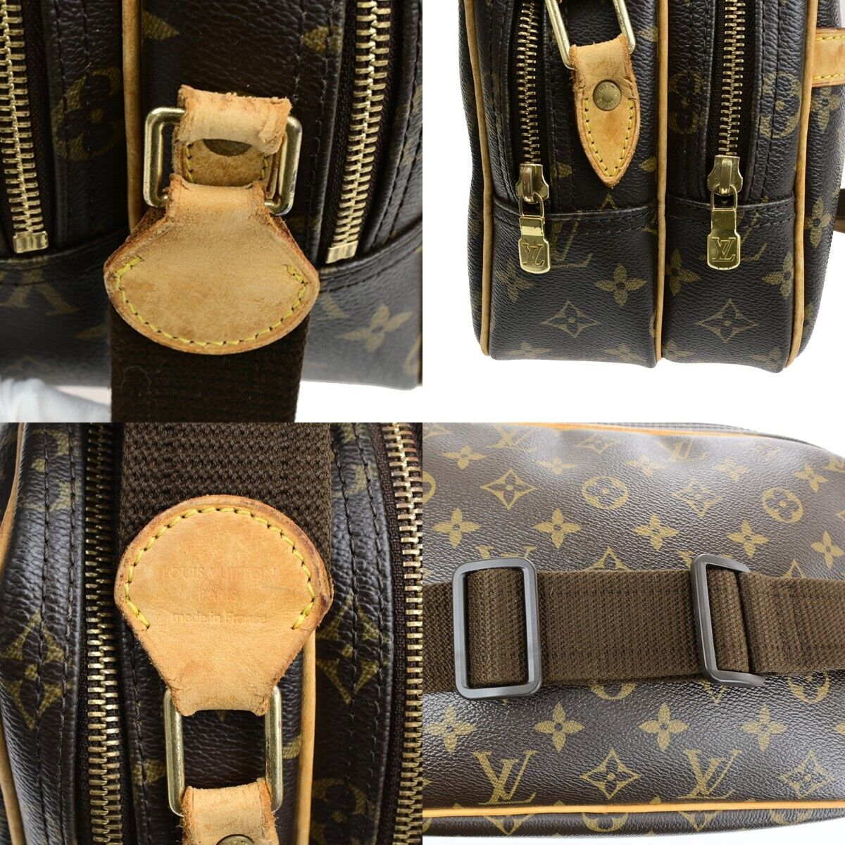 Louis Vuitton Reporter pm Brown Canvas Shoulder Bag