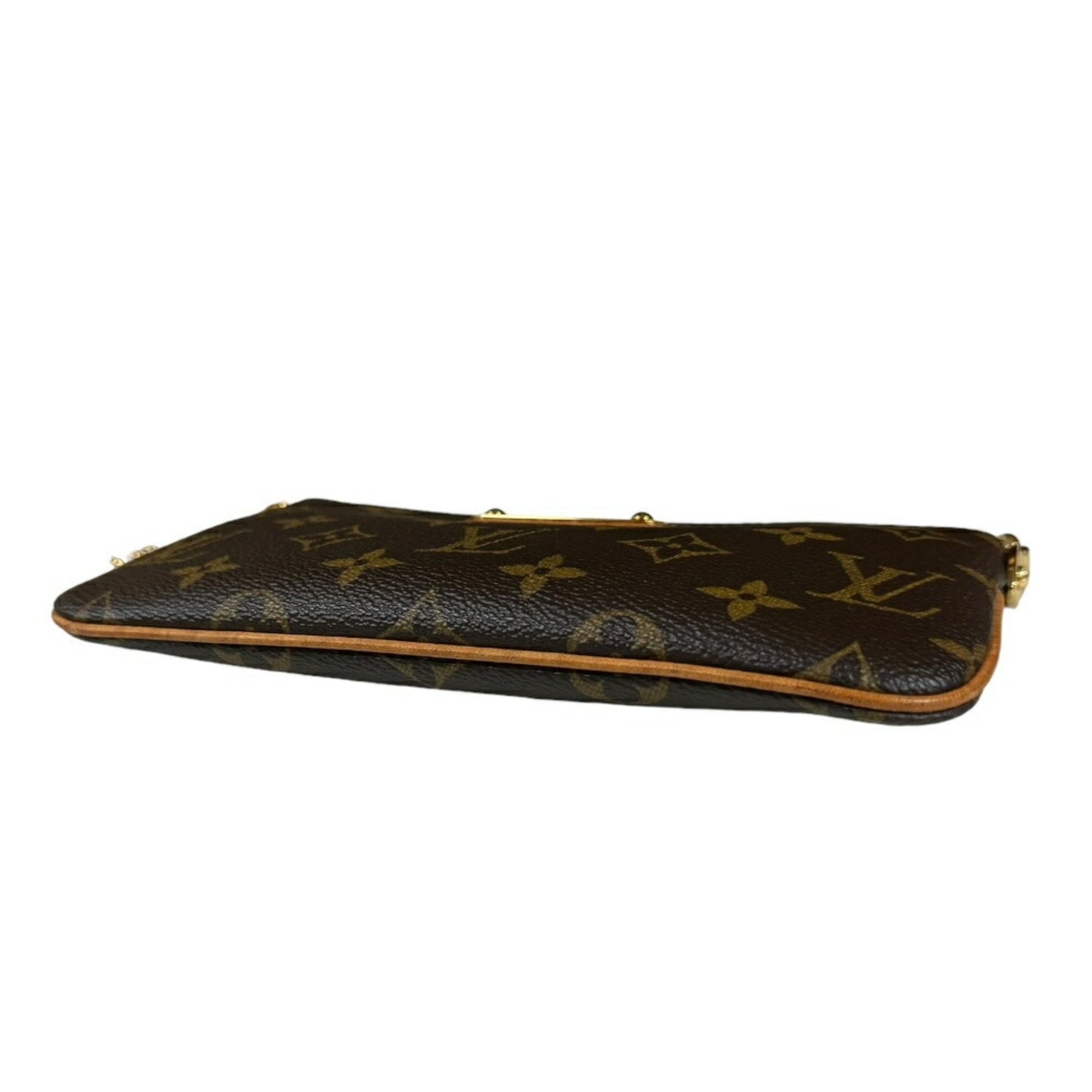 Louis Vuitton Mira Brown Canvas Clutch Bag