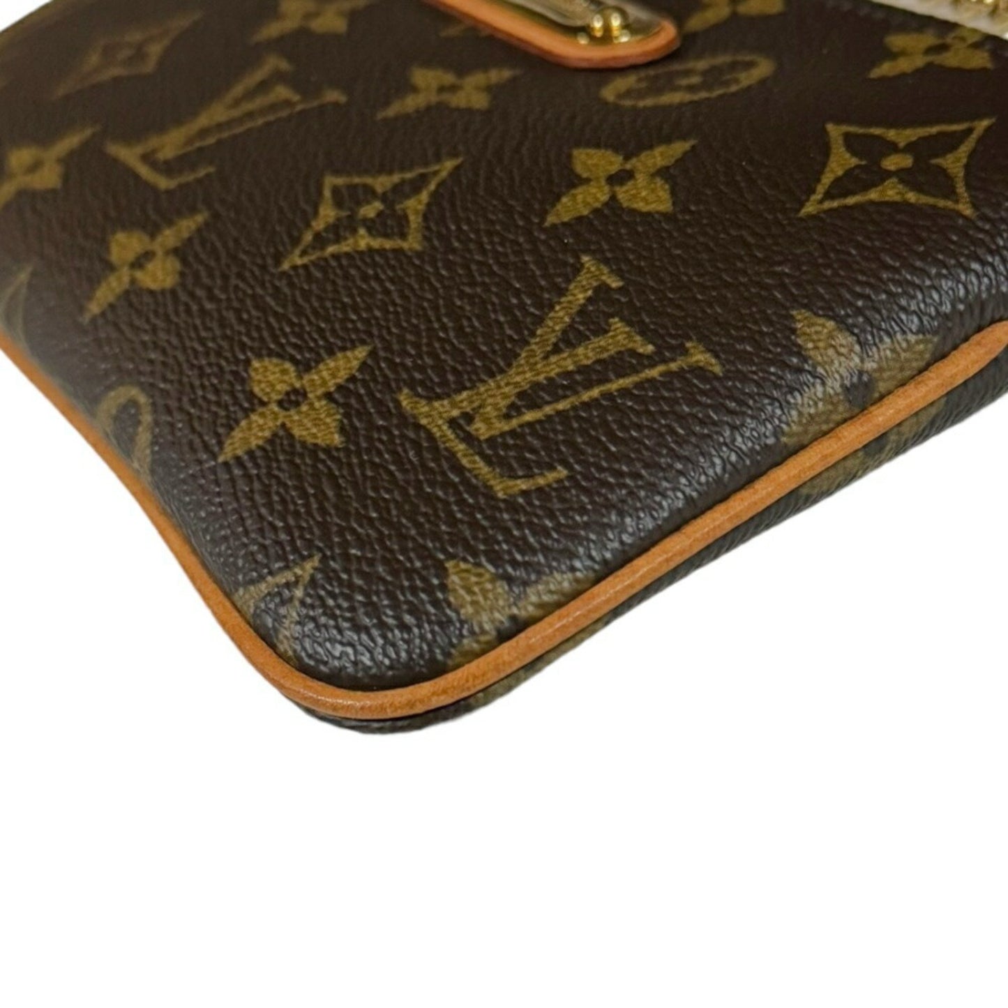 Louis Vuitton Mira Brown Canvas Clutch Bag