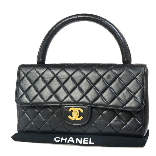 Chanel Matelassé Black Leather Hand Bag