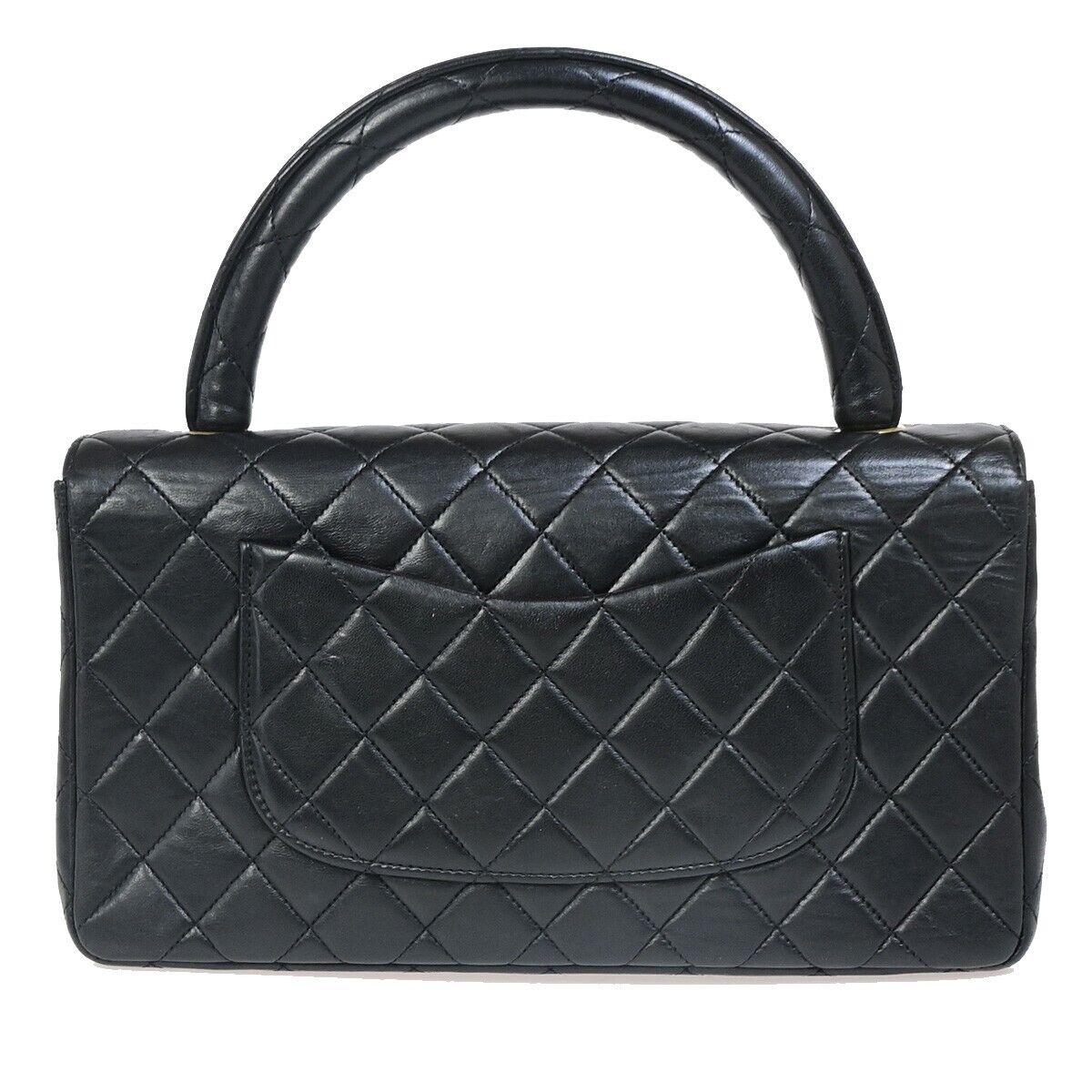 Chanel Matelassé Black Leather Hand Bag