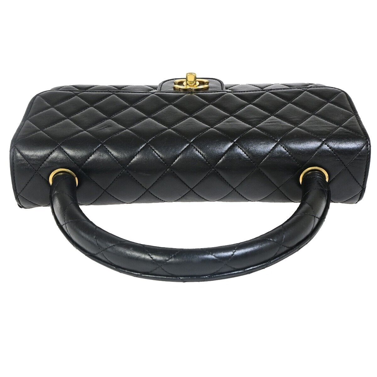 Chanel Matelassé Black Leather Hand Bag