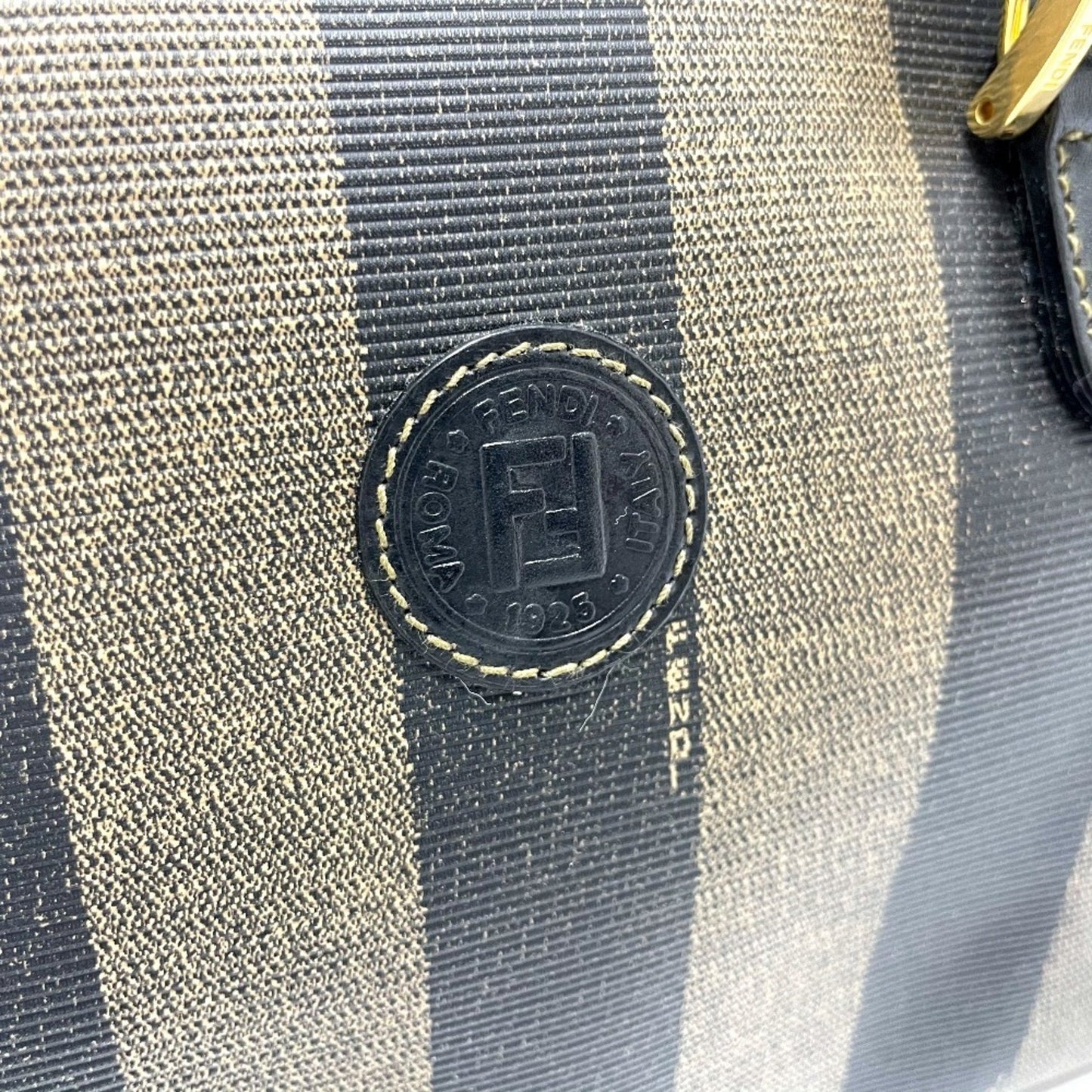 Fendi Pecan Black Canvas Hand Bag