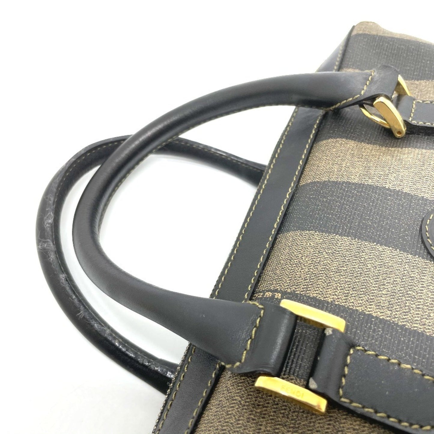 Fendi Pecan Black Canvas Hand Bag