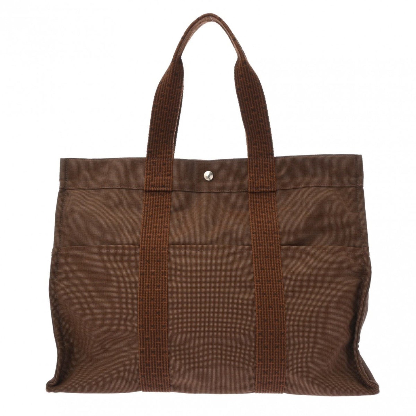 Hermès Herline Brown Canvas Tote Bag