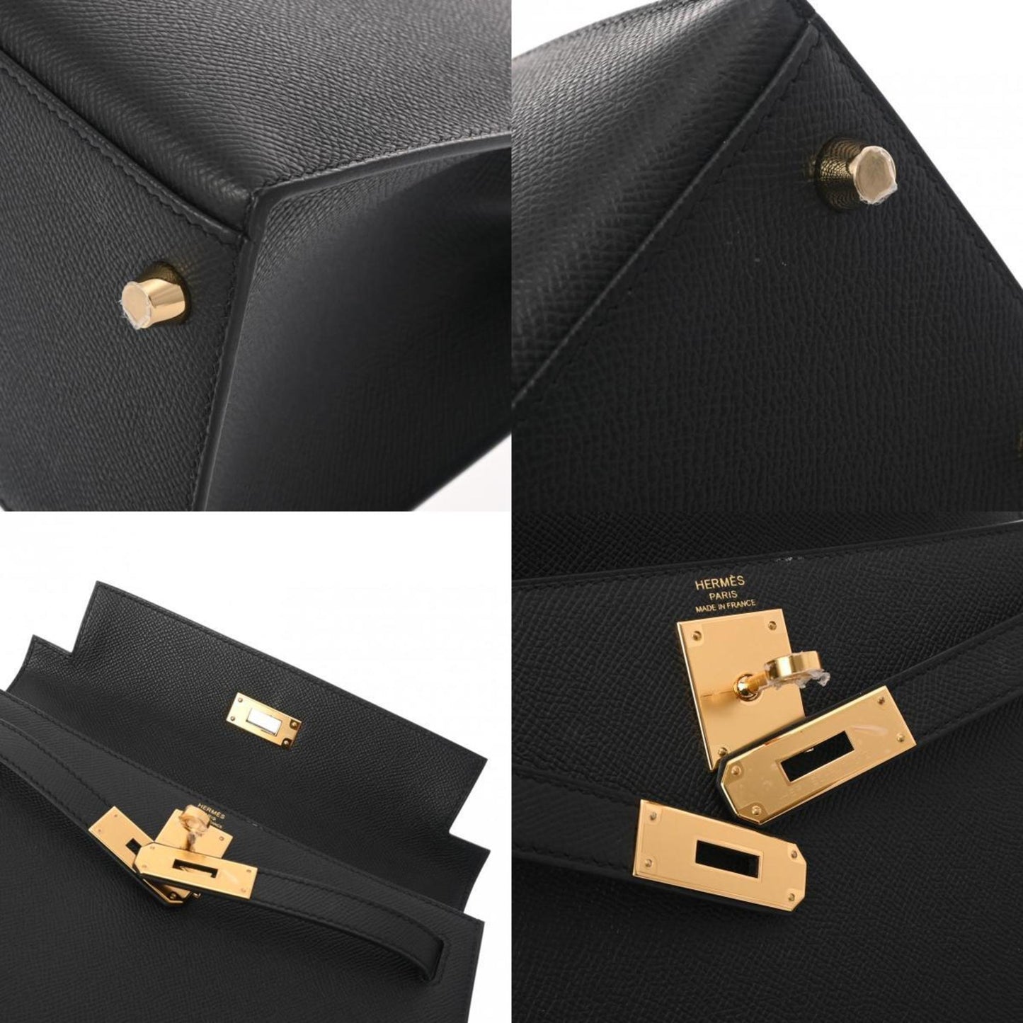 Hermès Kelly 28 Black Leather Hand Bag