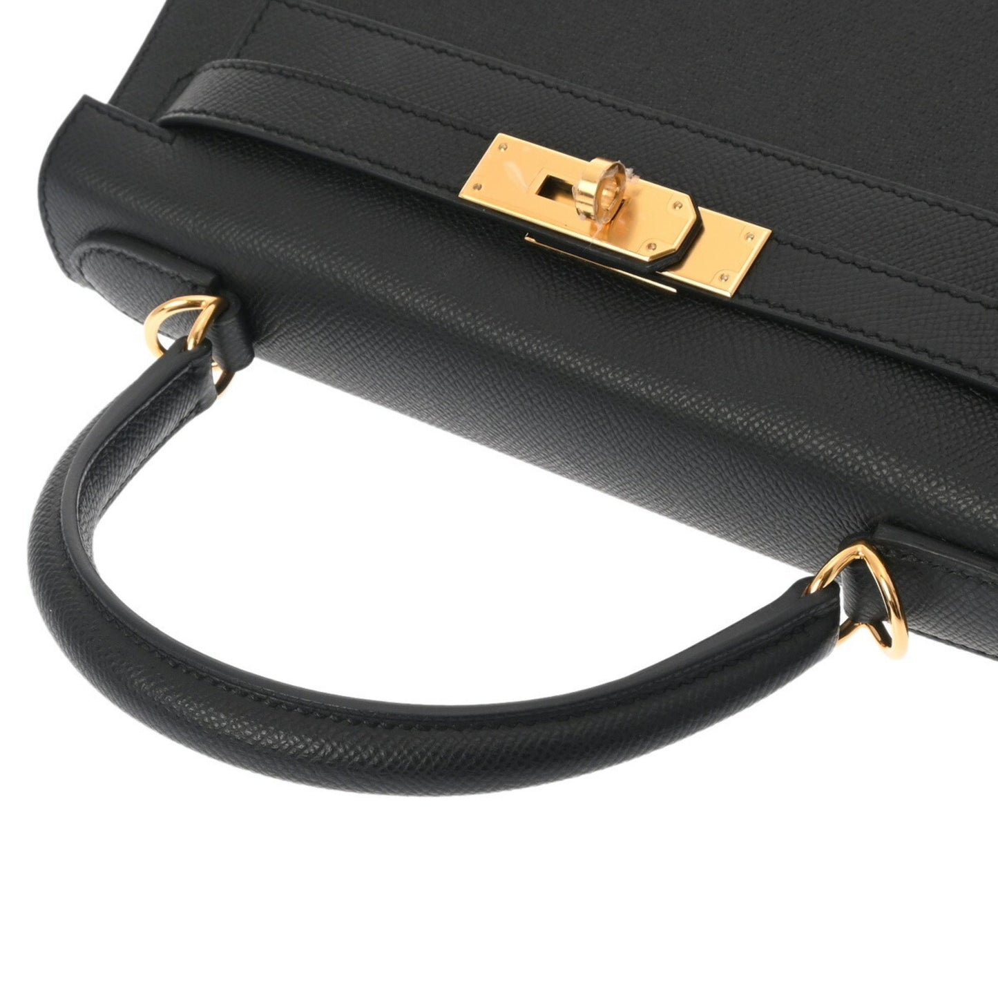 Hermès Kelly 28 Black Leather Hand Bag