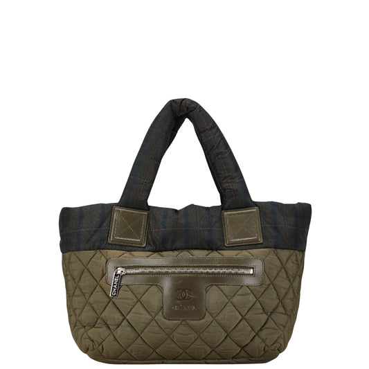 Chanel Coco Cocoon Green Synthetic Hand Bag