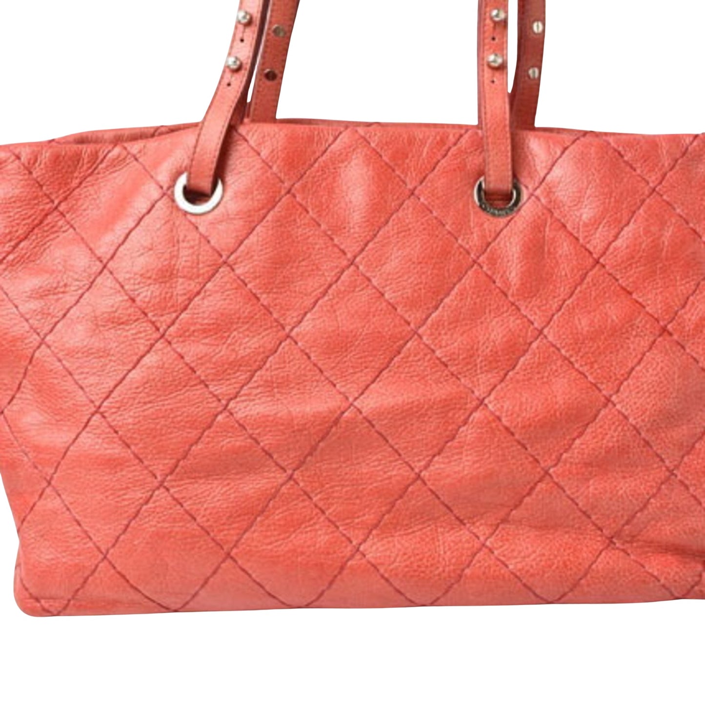 Chanel Shopping Pink Leather Shoulder Bag