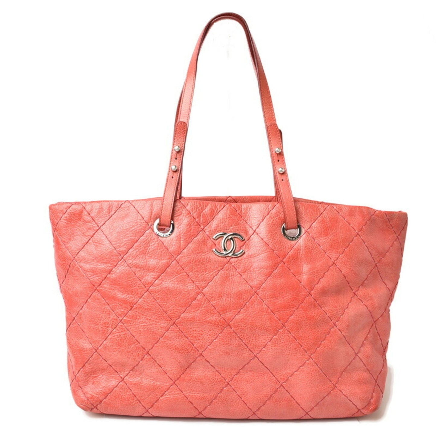 Chanel Shopping Pink Leather Shoulder Bag