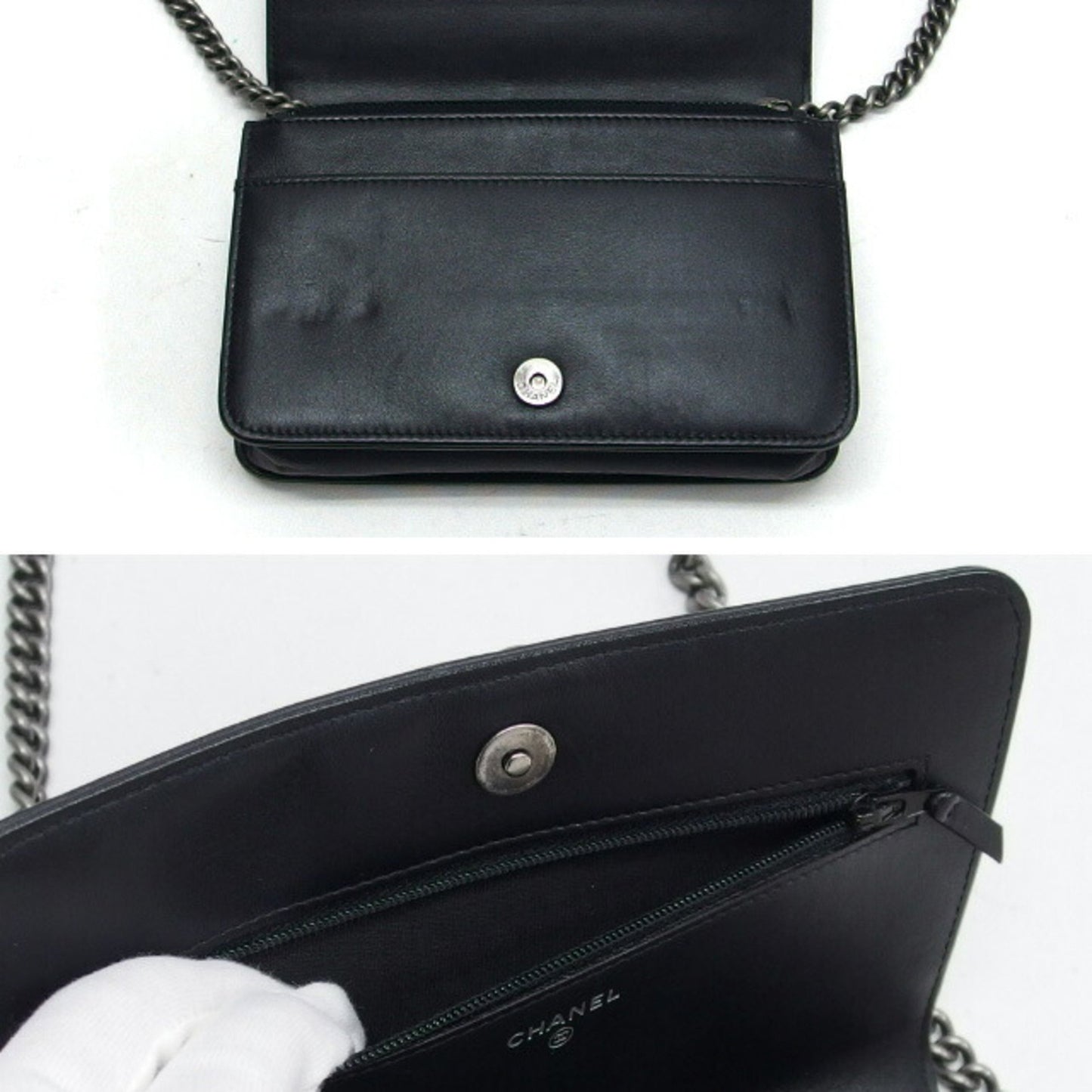 Chanel Boy Black Leather Shoulder Bag