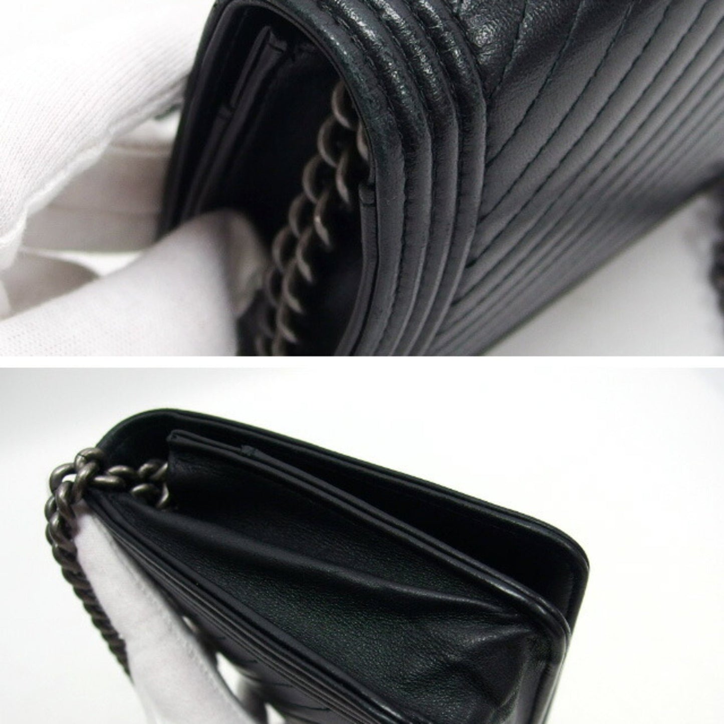 Chanel Boy Black Leather Shoulder Bag