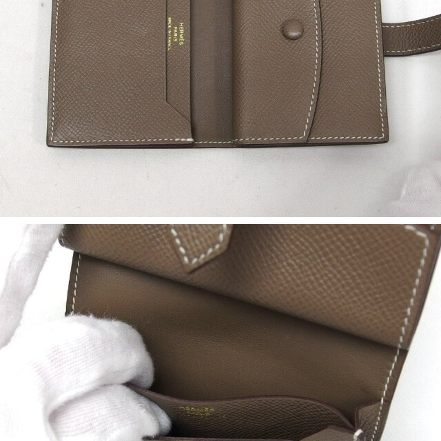 Hermès Béarn Brown Leather Wallet Accessories