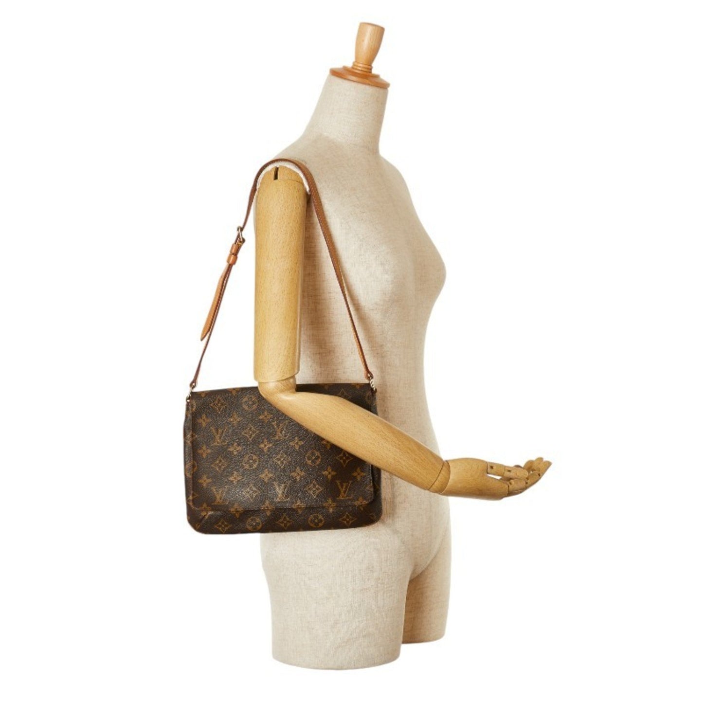 Louis Vuitton Musette Tango Brown Canvas Shoulder Bag