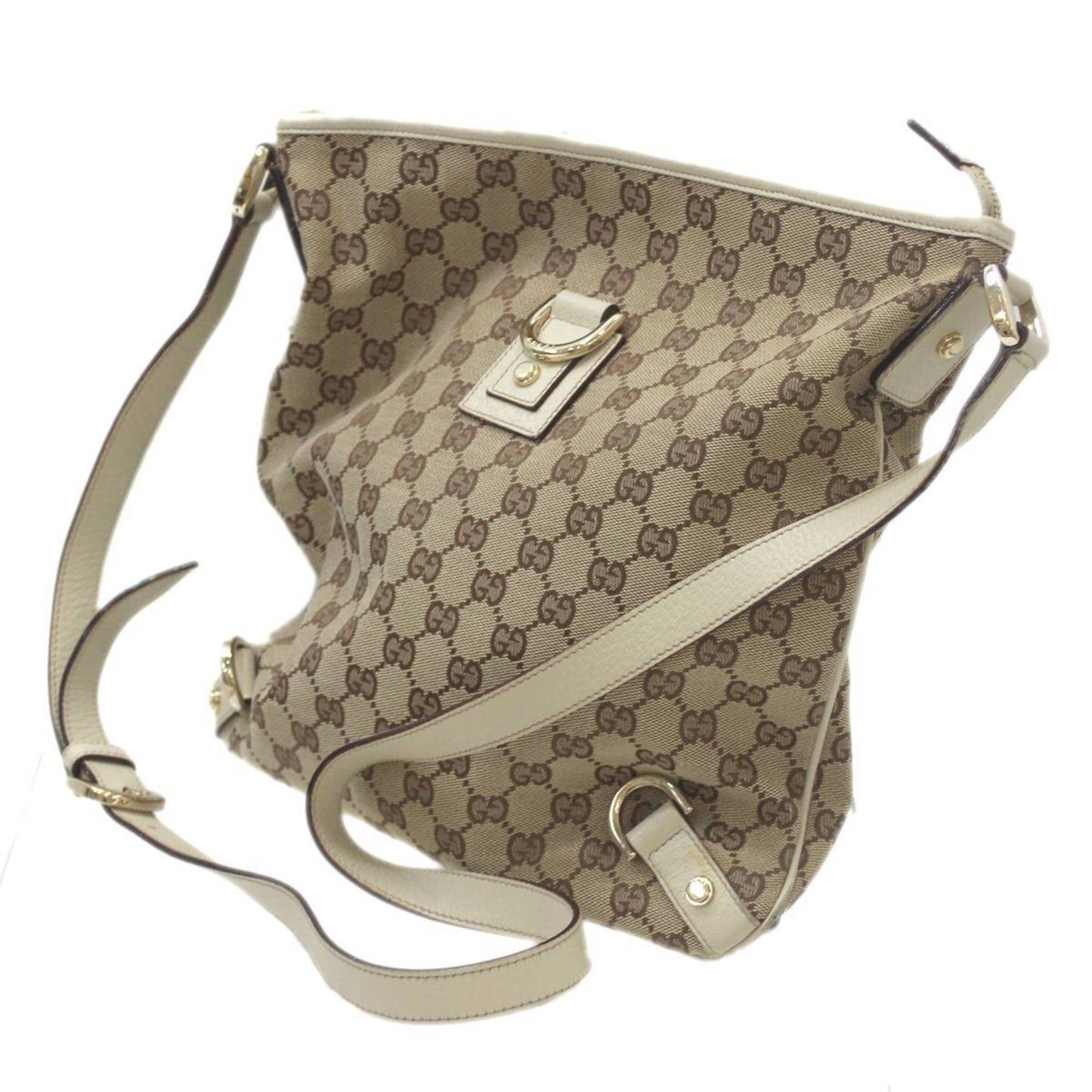 Gucci Swing Brown Canvas Shoulder Bag