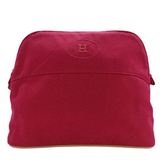 Hermès Bolide Red Canvas Clutch Bag