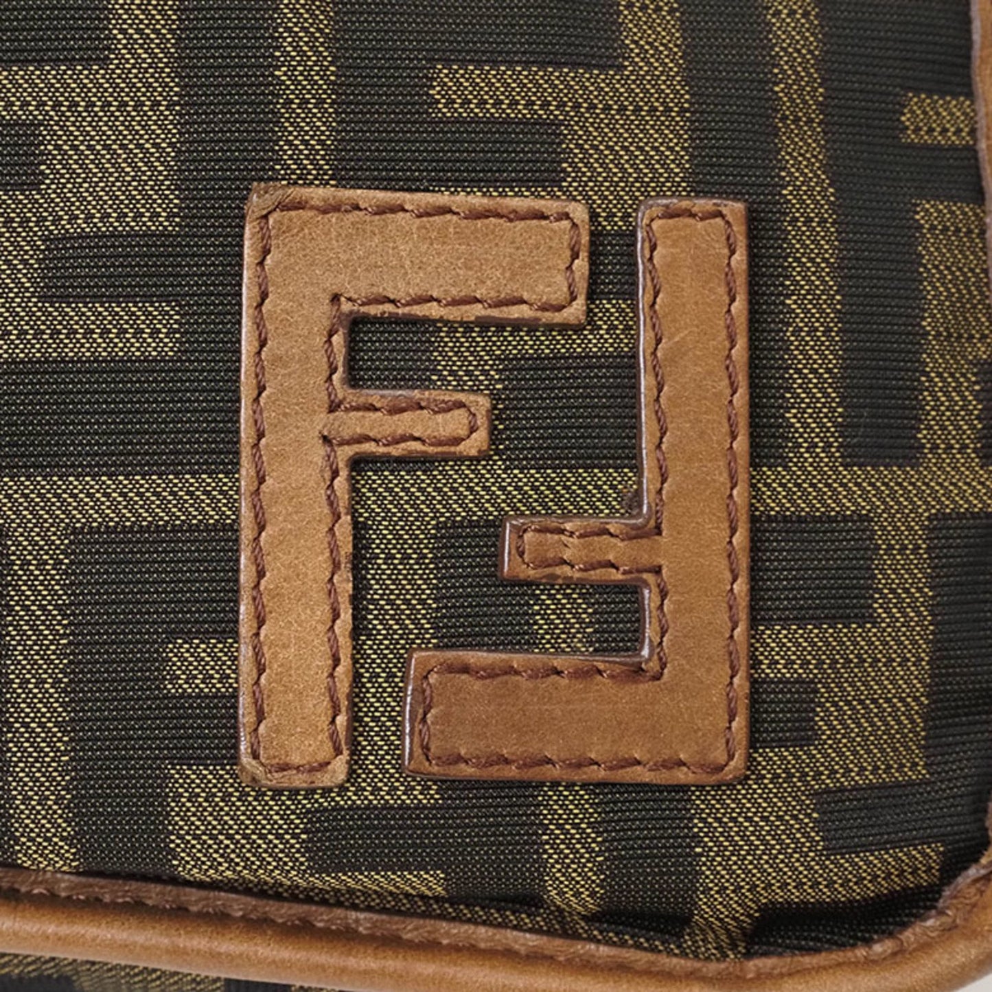 Fendi Zucca Brown Canvas Shoulder Bag