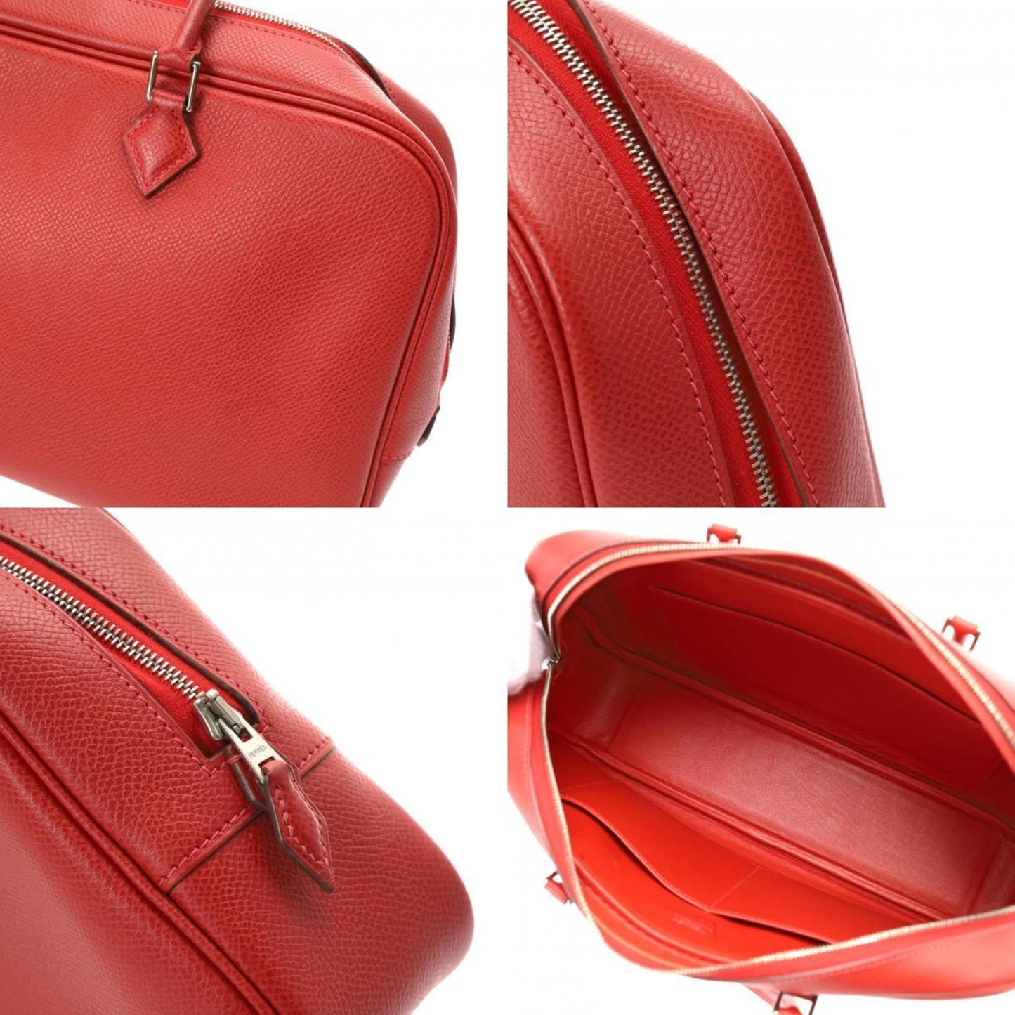 Hermès Plume Red Leather Hand Bag