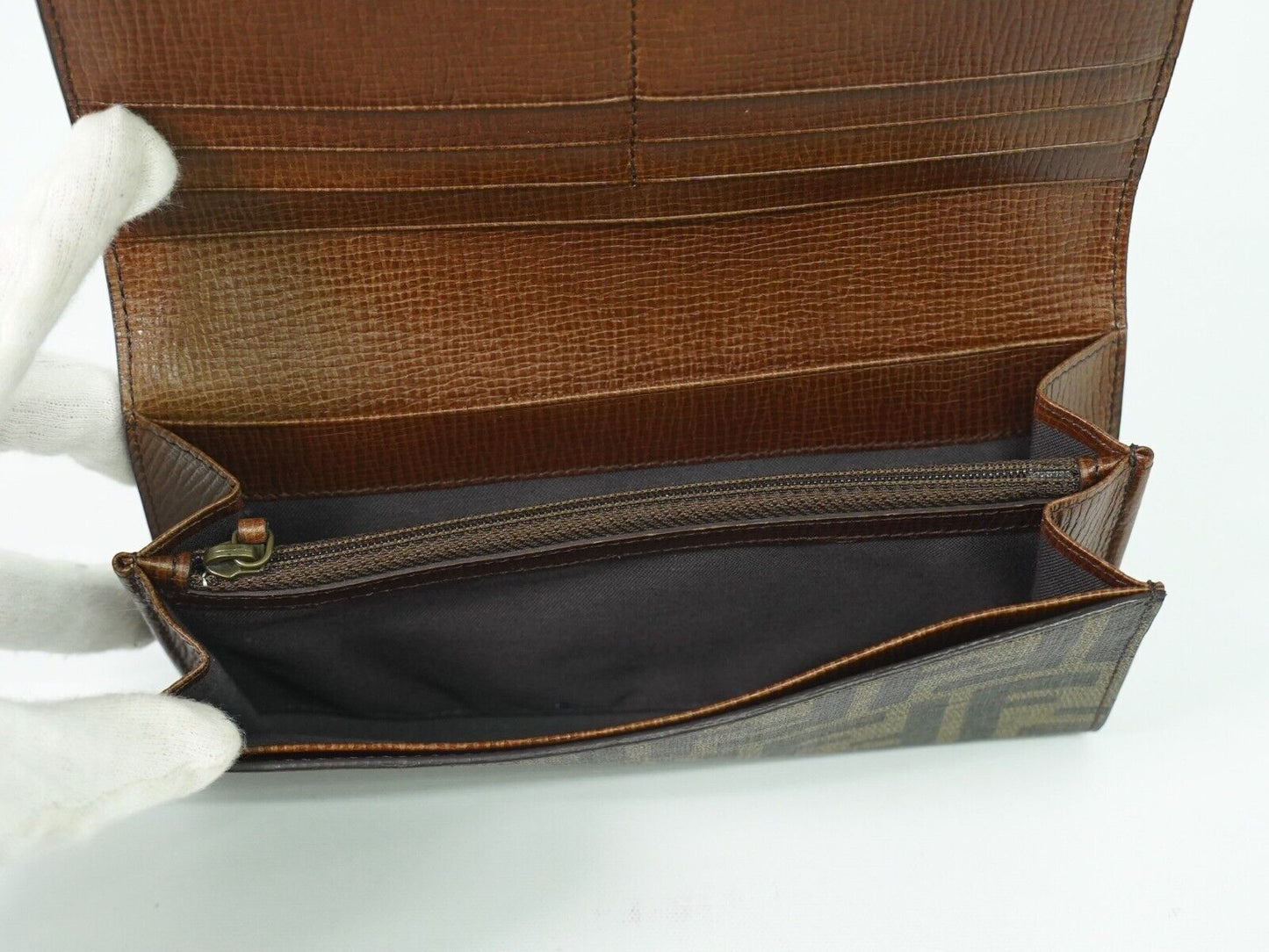 Fendi Brown Canvas Wallet Accessories