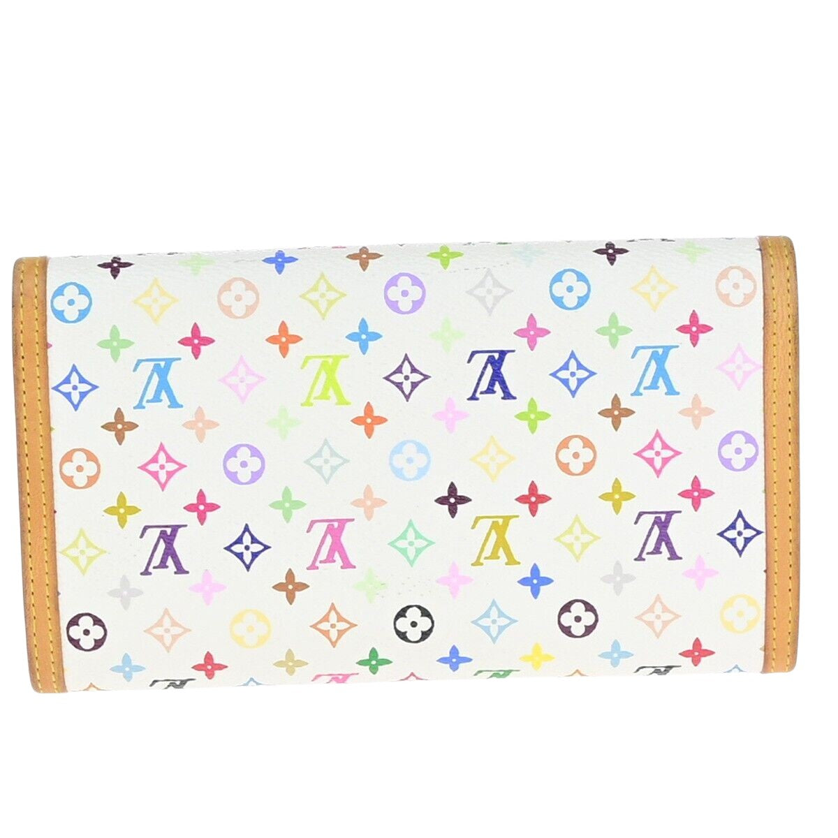 Louis Vuitton Trésor White Canvas Wallet Accessories