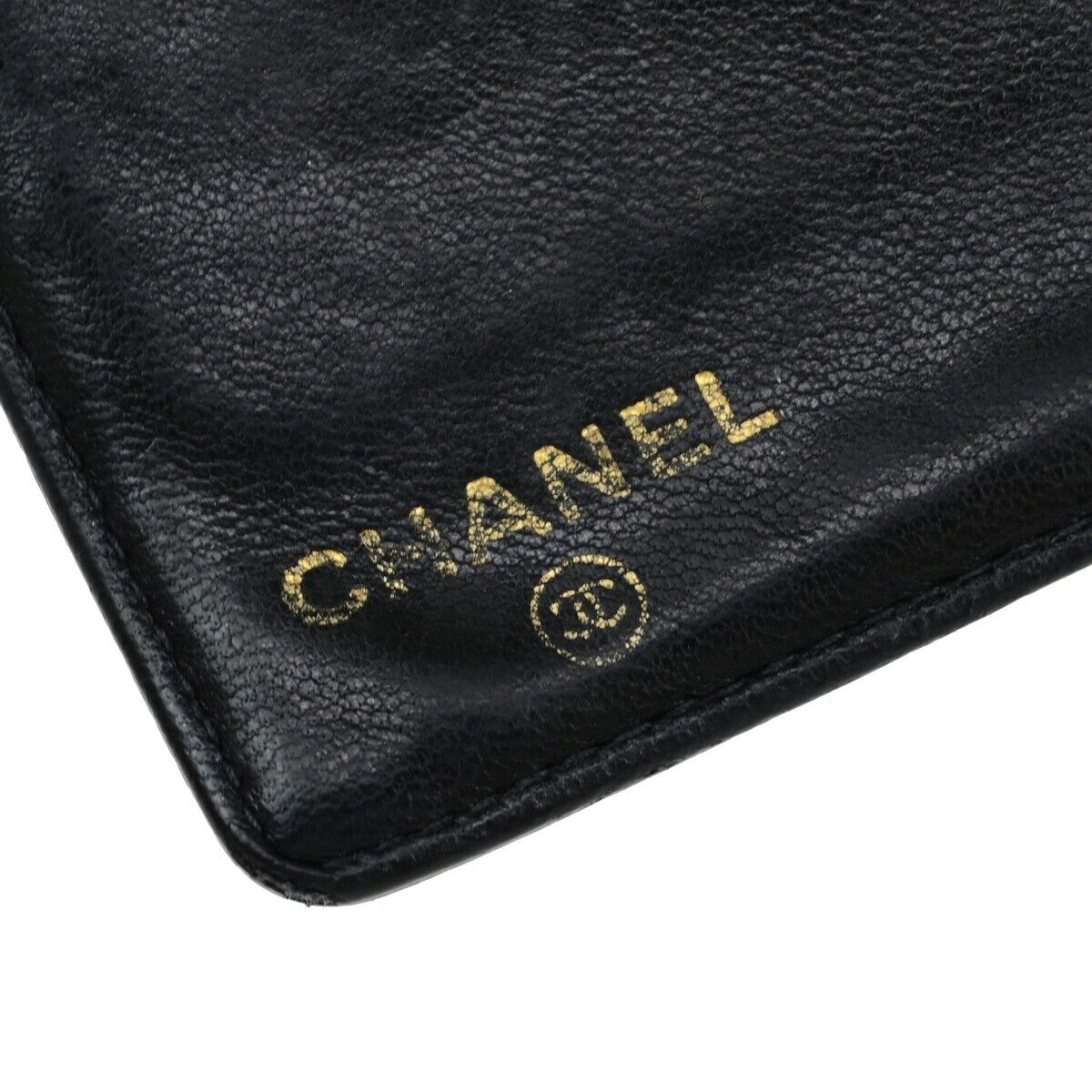 Chanel Coco Mark Black Leather Wallet Accessories