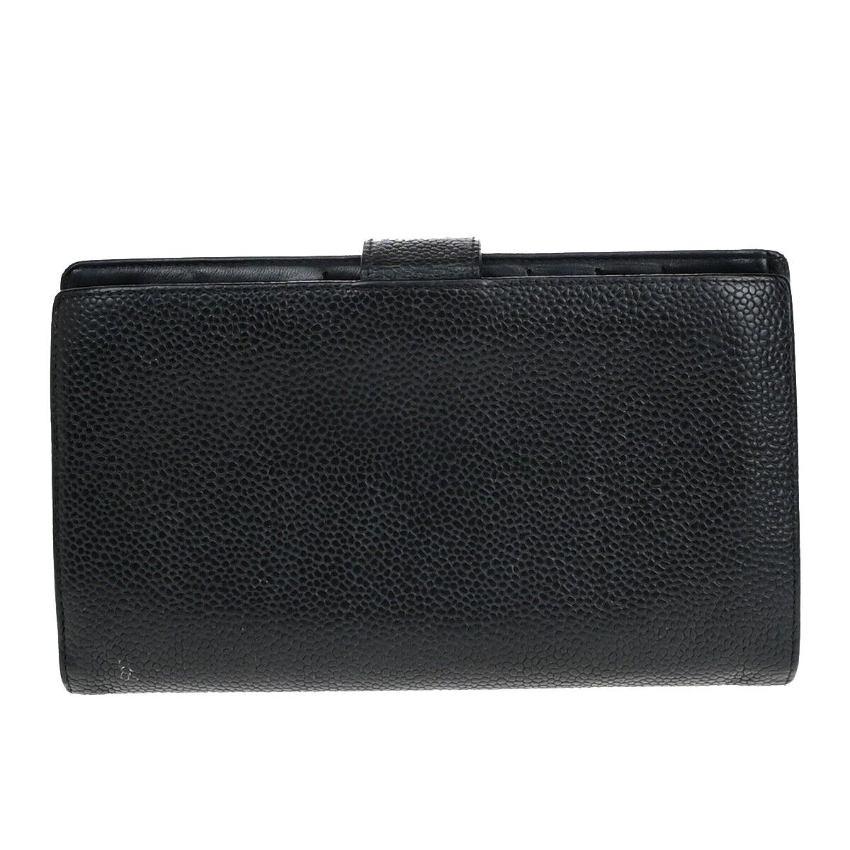 Chanel Coco Mark Black Leather Wallet Accessories