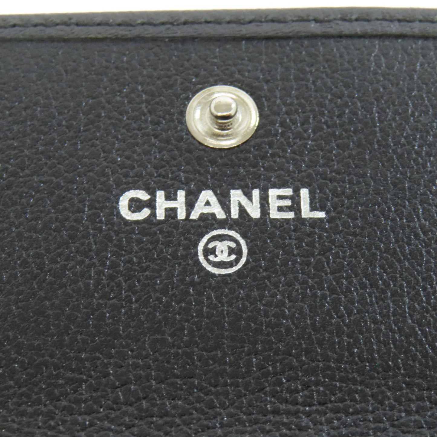 Chanel Camellia Black Pony-style Calfskin Wallet Accessories