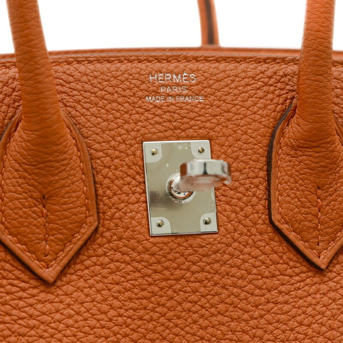 Hermès Birkin 25 Orange Leather Hand Bag