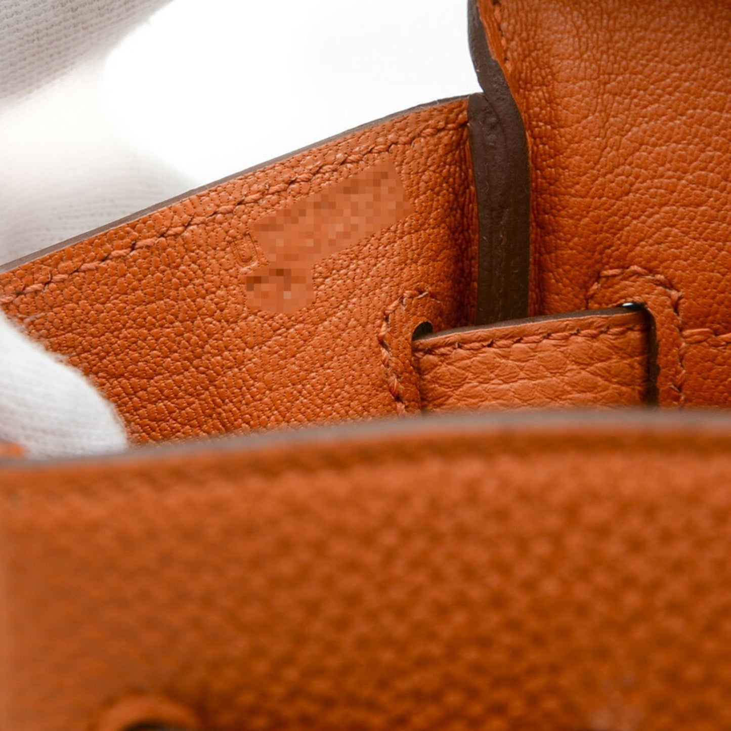 Hermès Birkin 25 Orange Leather Hand Bag